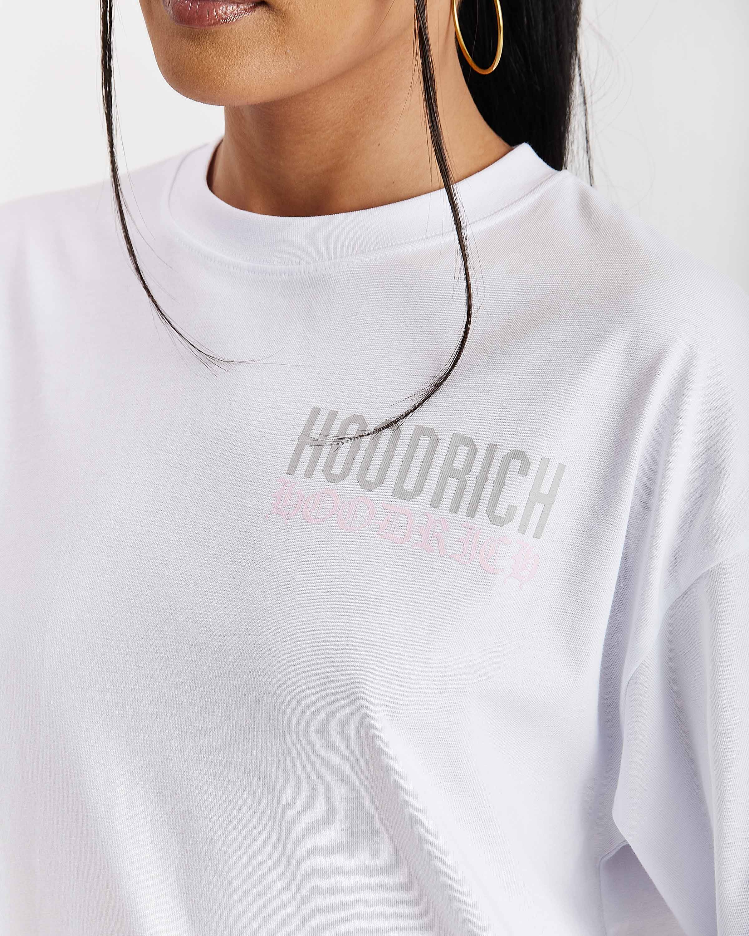 Flex Oversized T-Shirt - White/Grey/Pink - Image 5