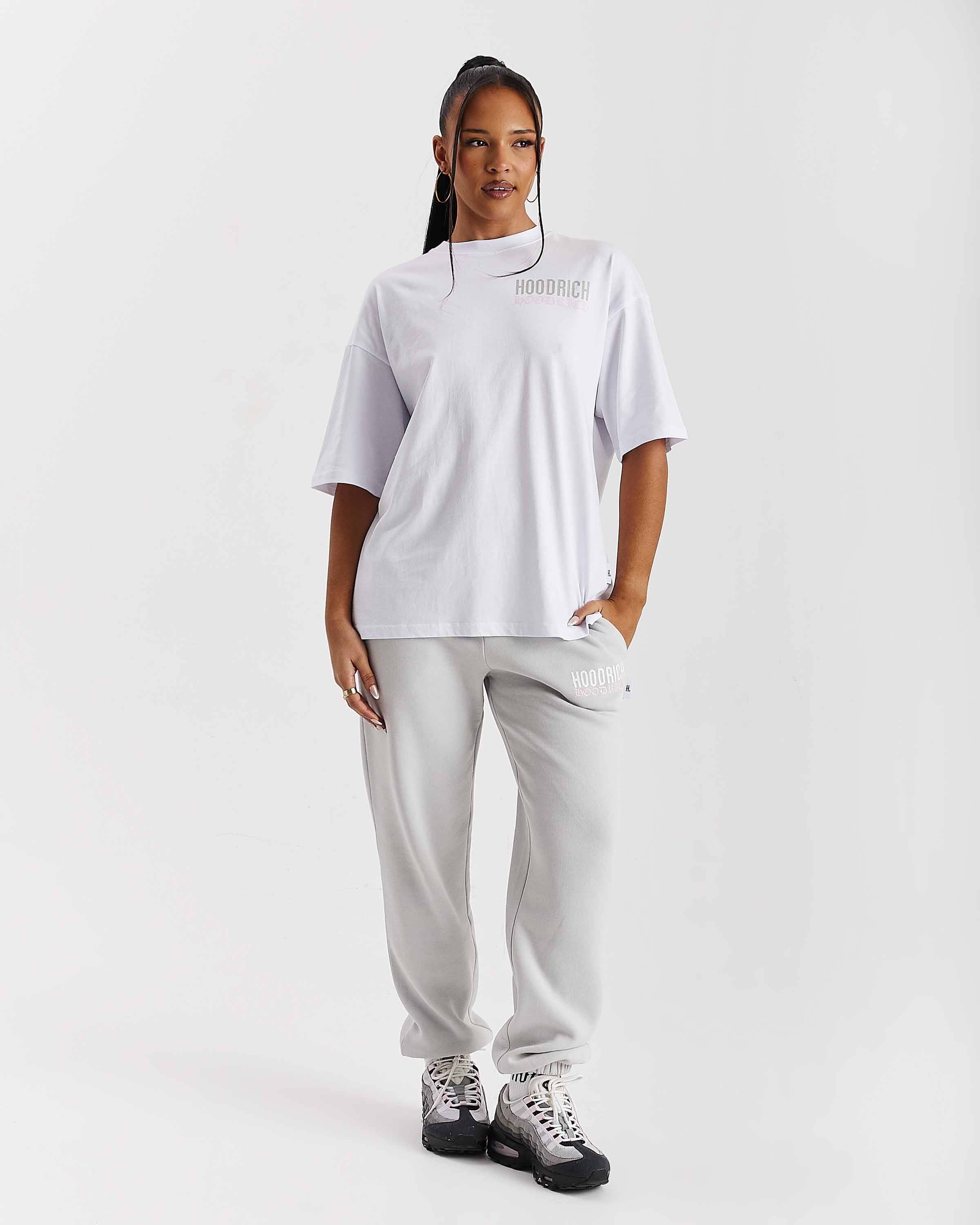 Flex Oversized T-Shirt - White/Grey/Pink - Image 8