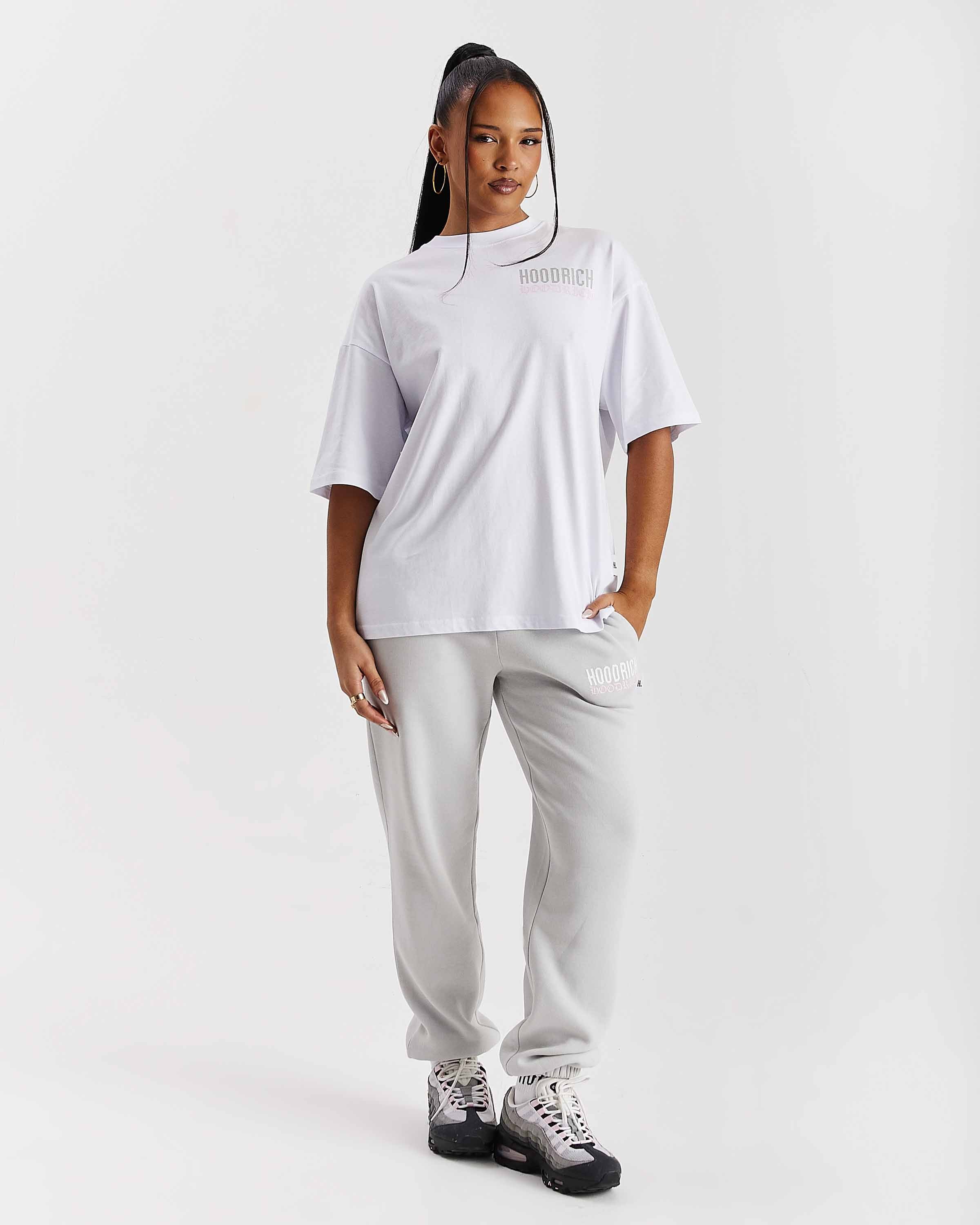 Flex Oversized T-Shirt - White/Grey/Pink - Image 9