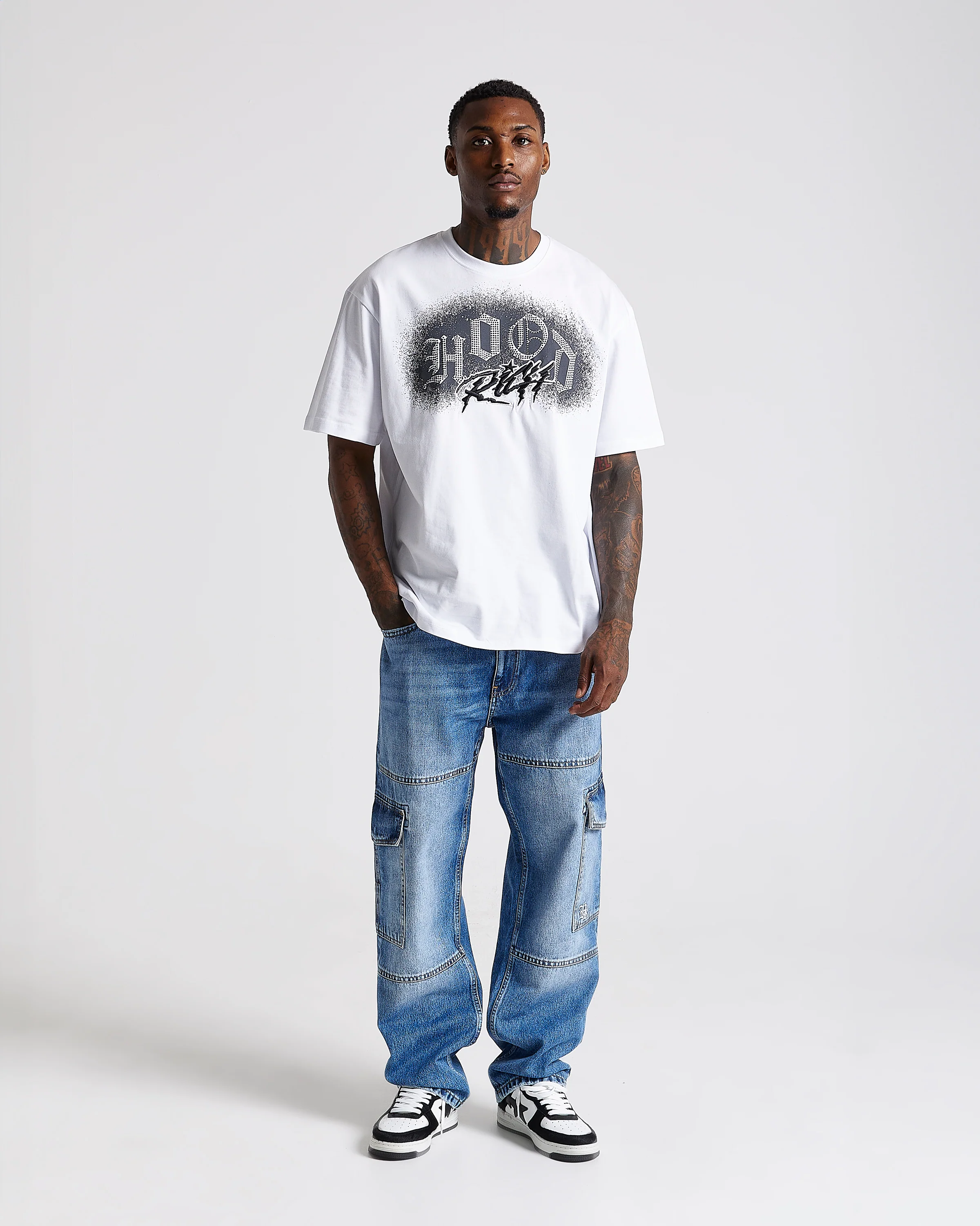 Force Script Denim Jeans - Blue - Image 7
