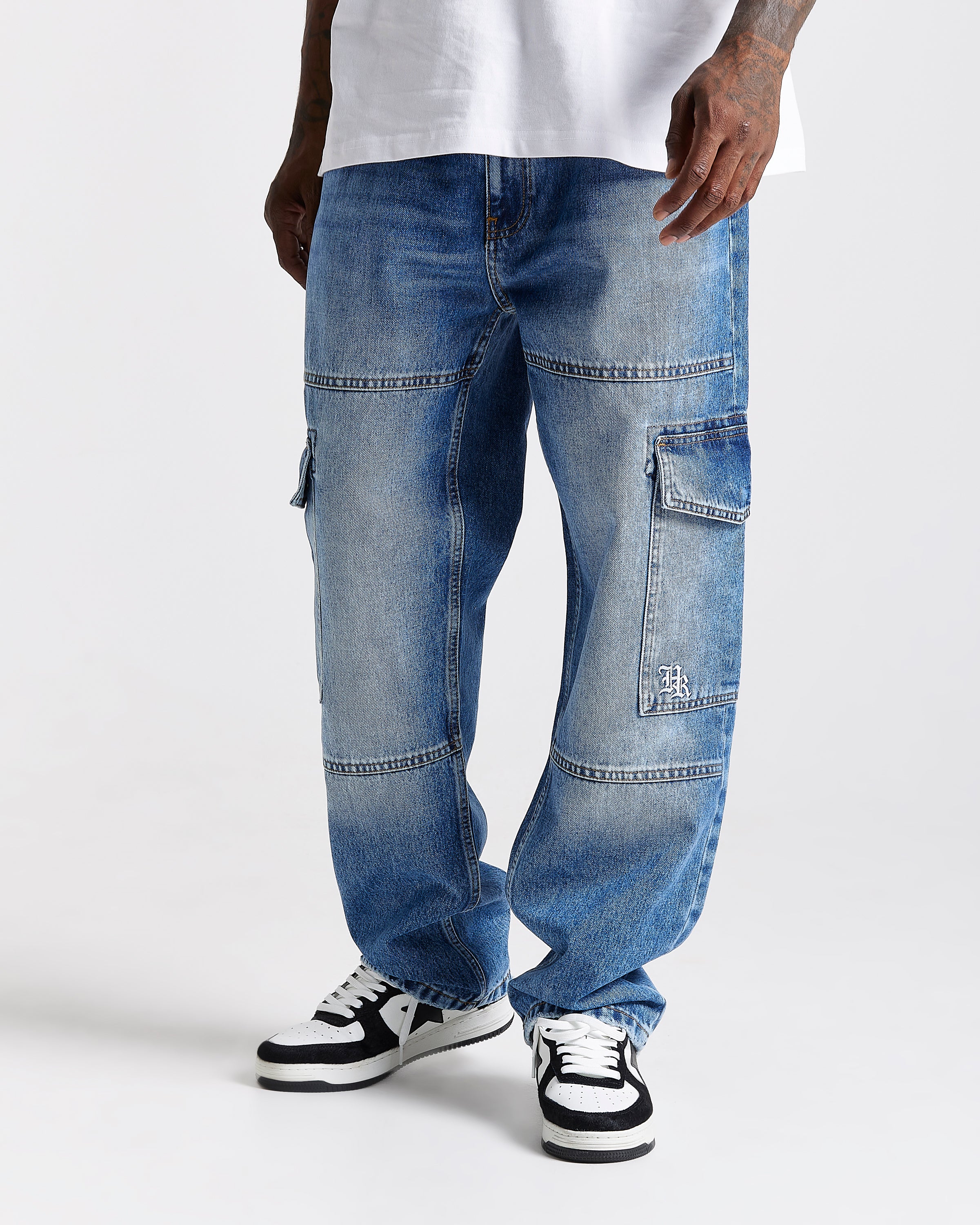 Force Script Denim Jeans - Blue - Image 8