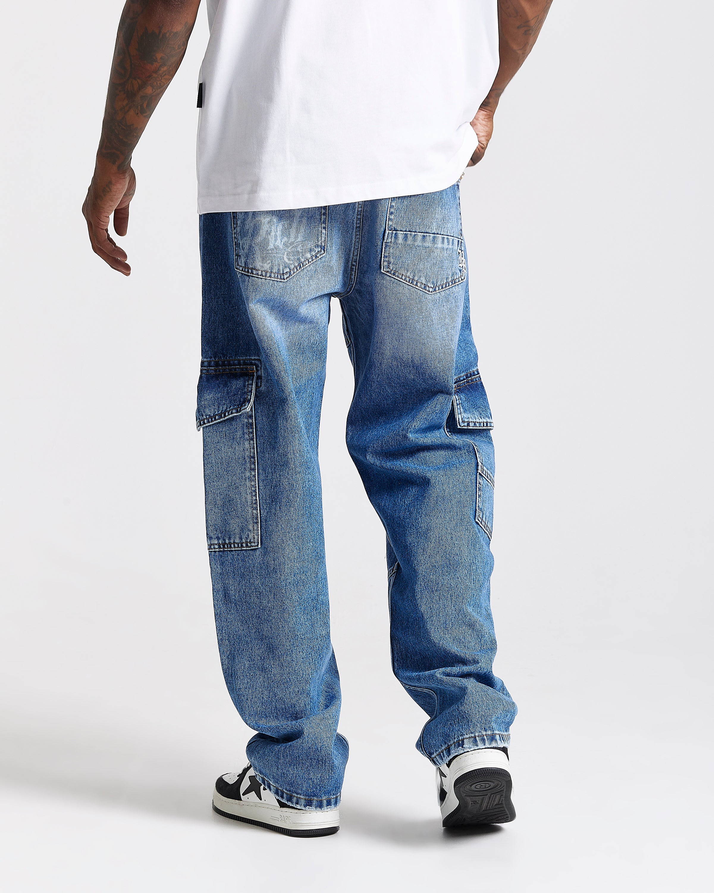 Force Script Denim Jeans - Blue - Image 9
