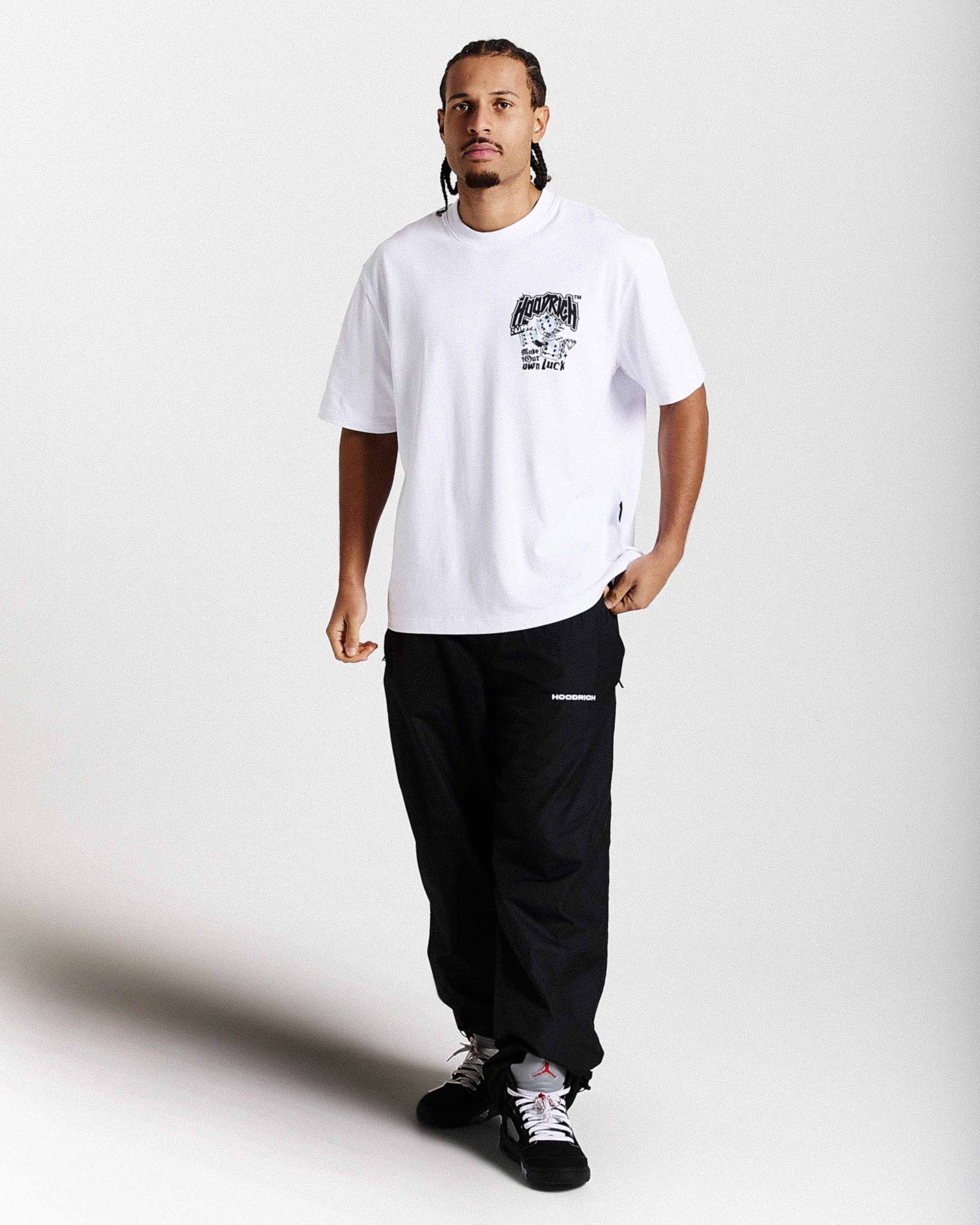 Fortune Oversized T-Shirt - White/Black/Blue - Image 10