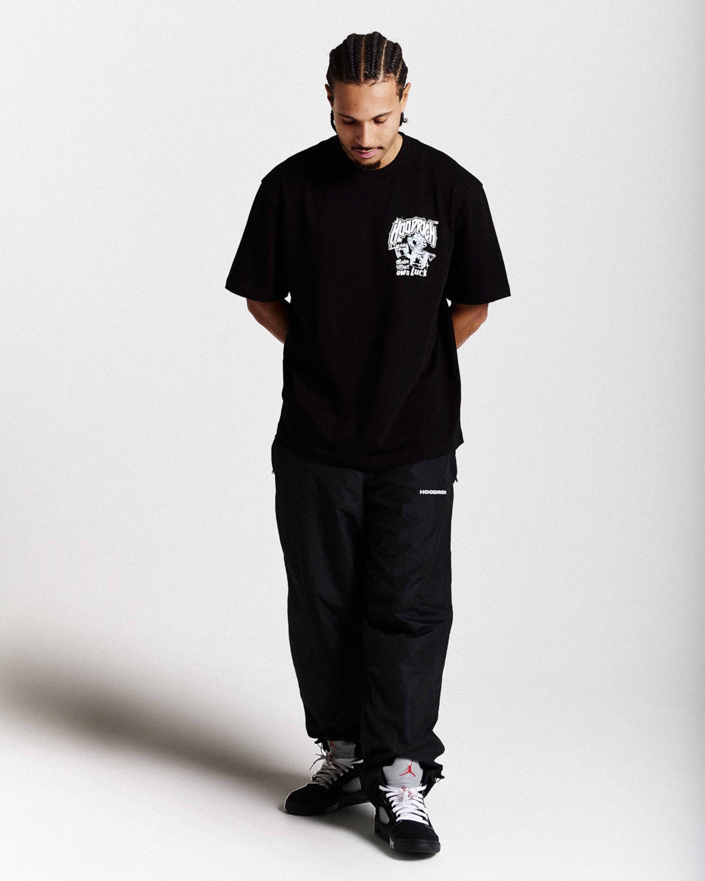 Fortune Oversized T-Shirt - Black/White/Blue - Image 7