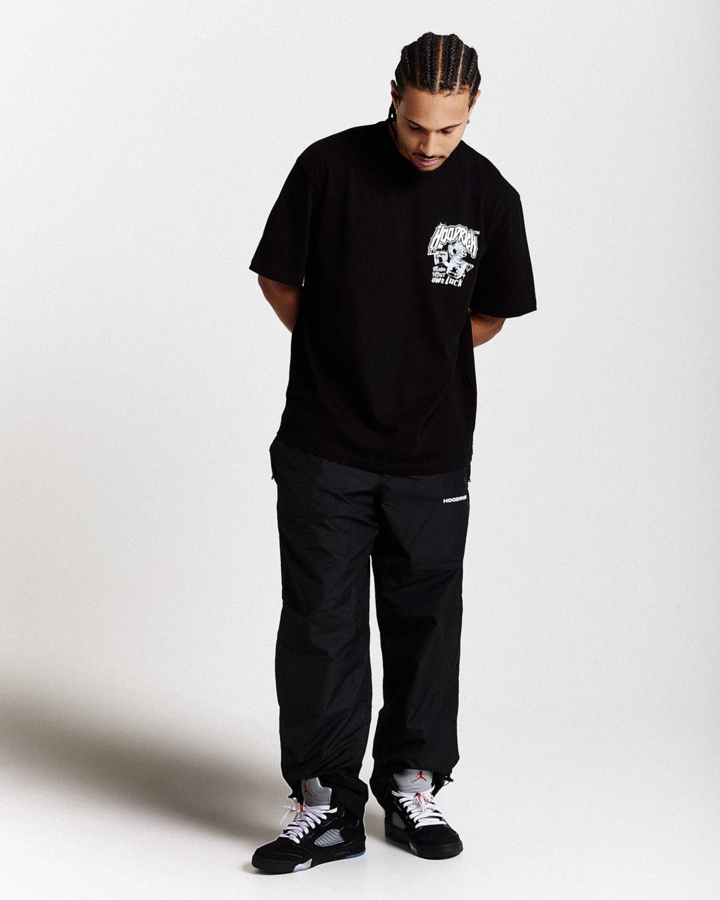 Fortune Oversized T-Shirt - Black/White/Blue - Image 8
