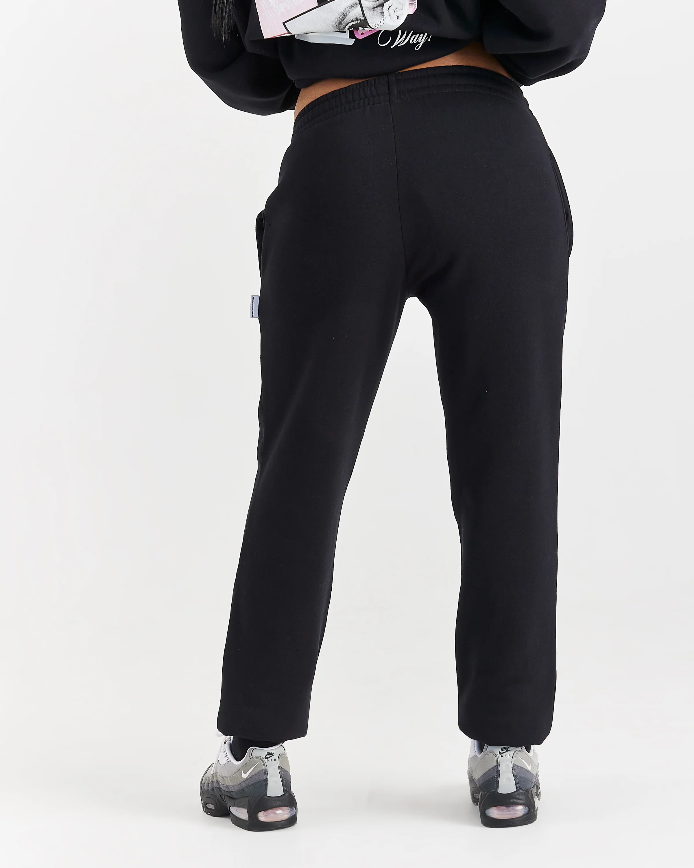 Fray Joggers - Black/Pink - Image 7
