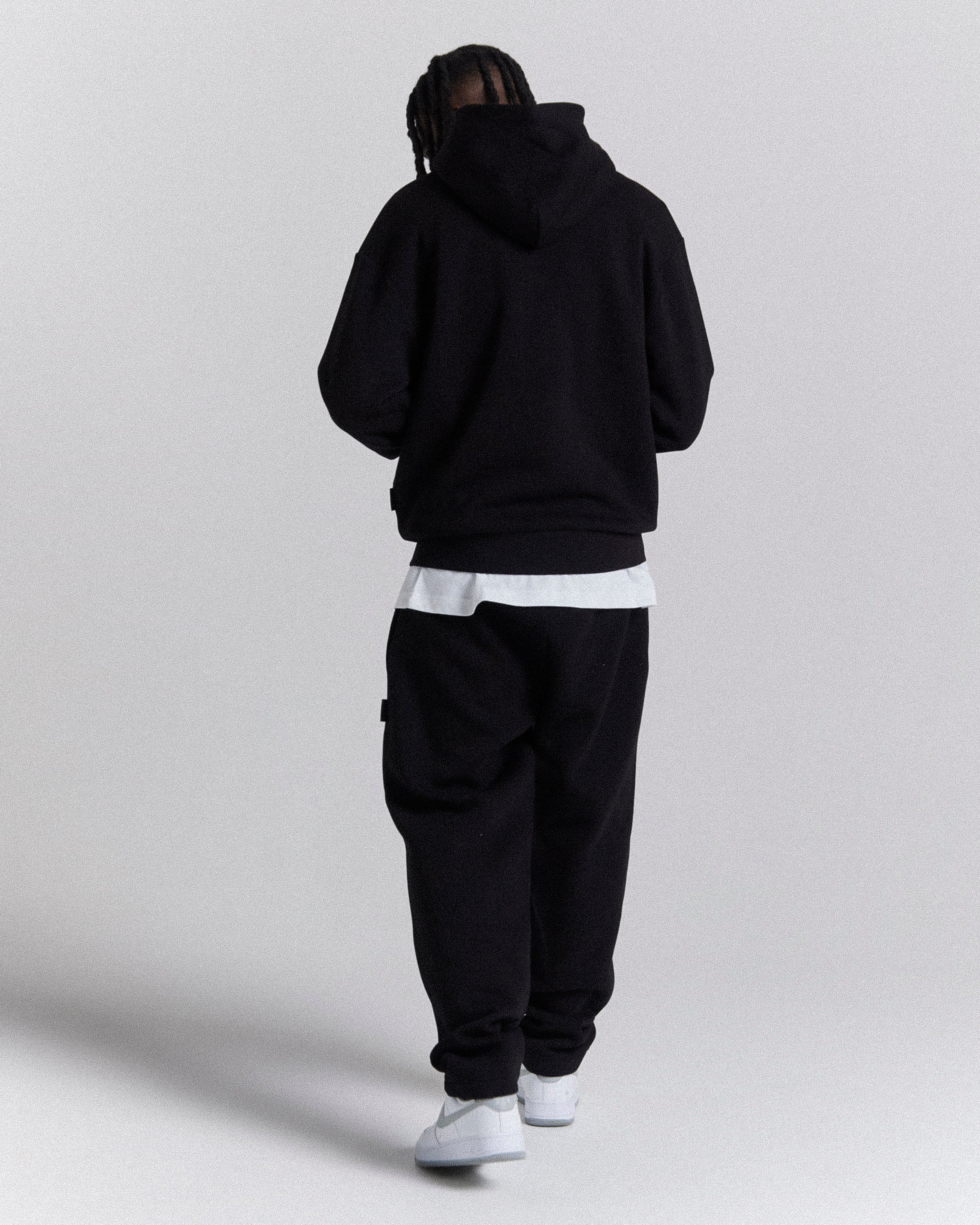 Galaxy Oversized Zip Hoodie  - Black/White - Image 3