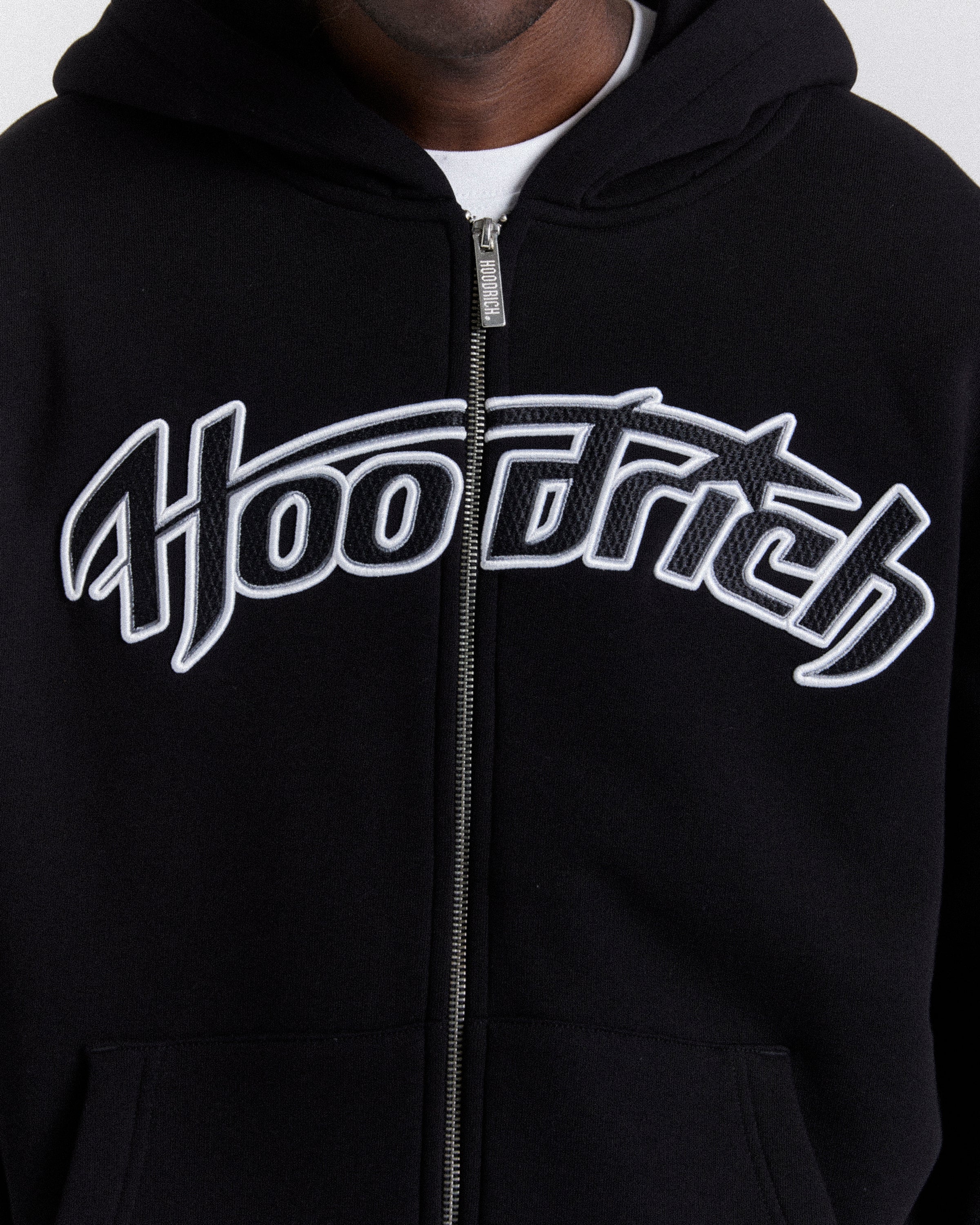 Galaxy Oversized Zip Hoodie  - Black/White - Image 4