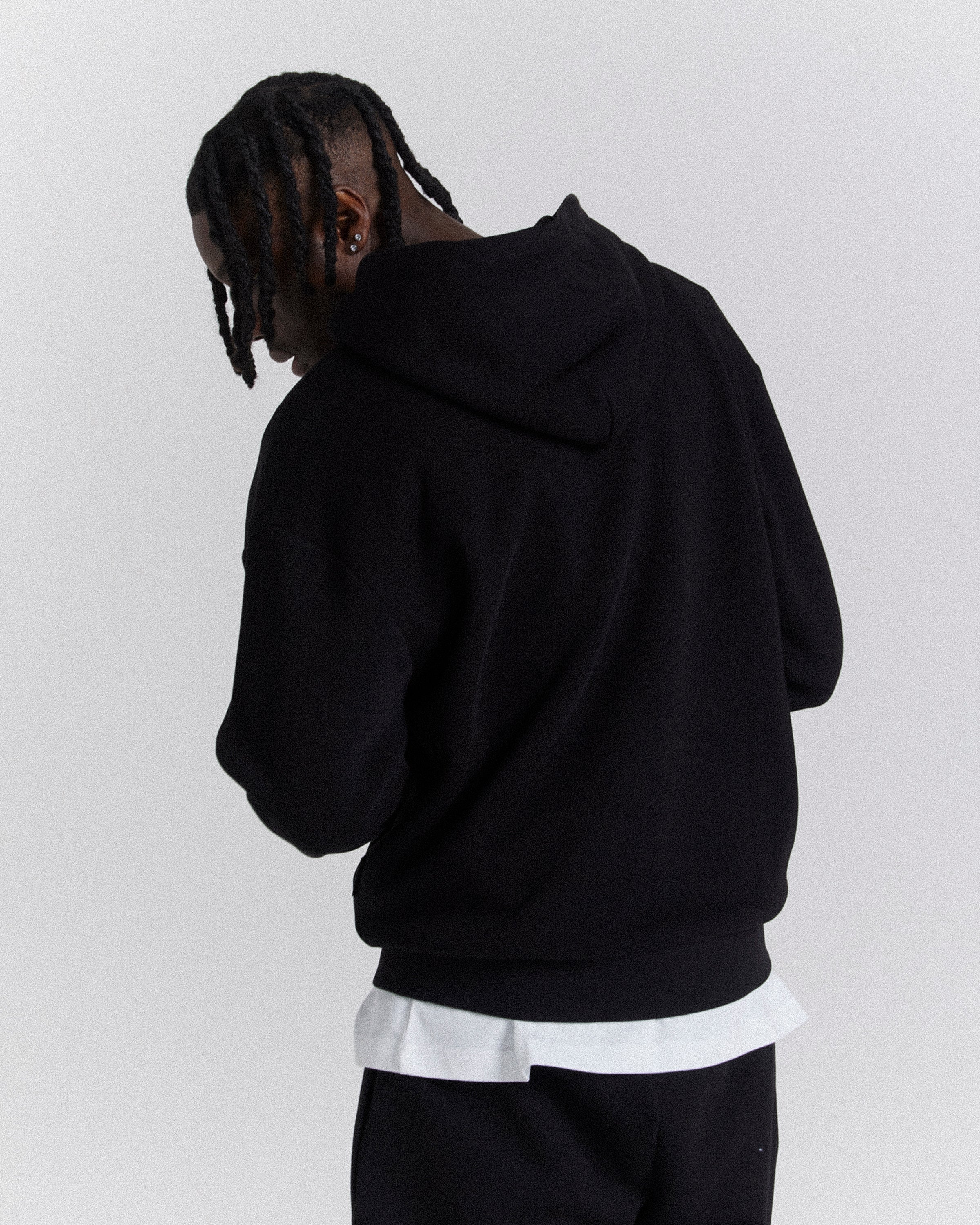 Galaxy Oversized Zip Hoodie  - Black/White - Image 5