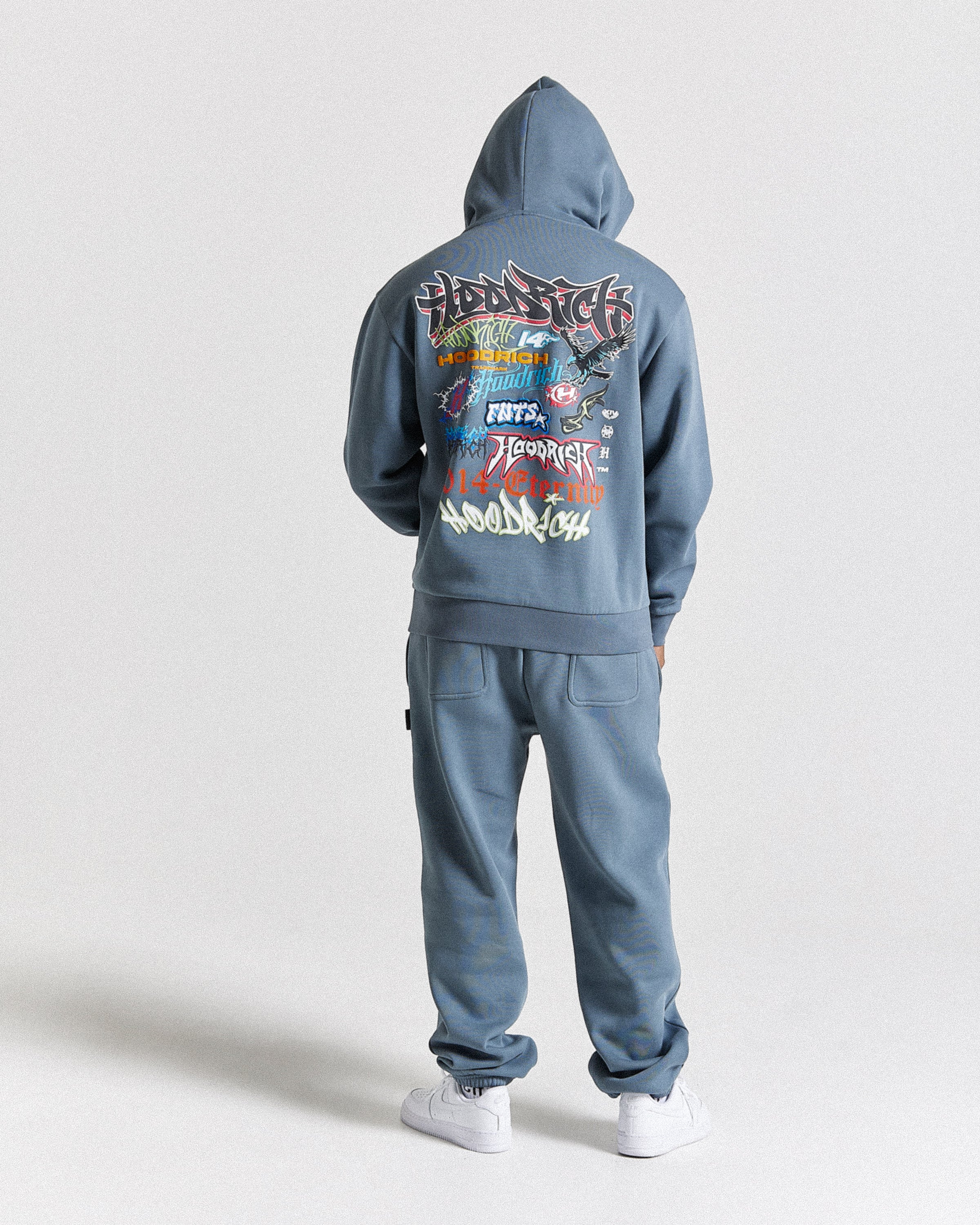 Graff Rave Oversized Hoodie - Grey - Image 3