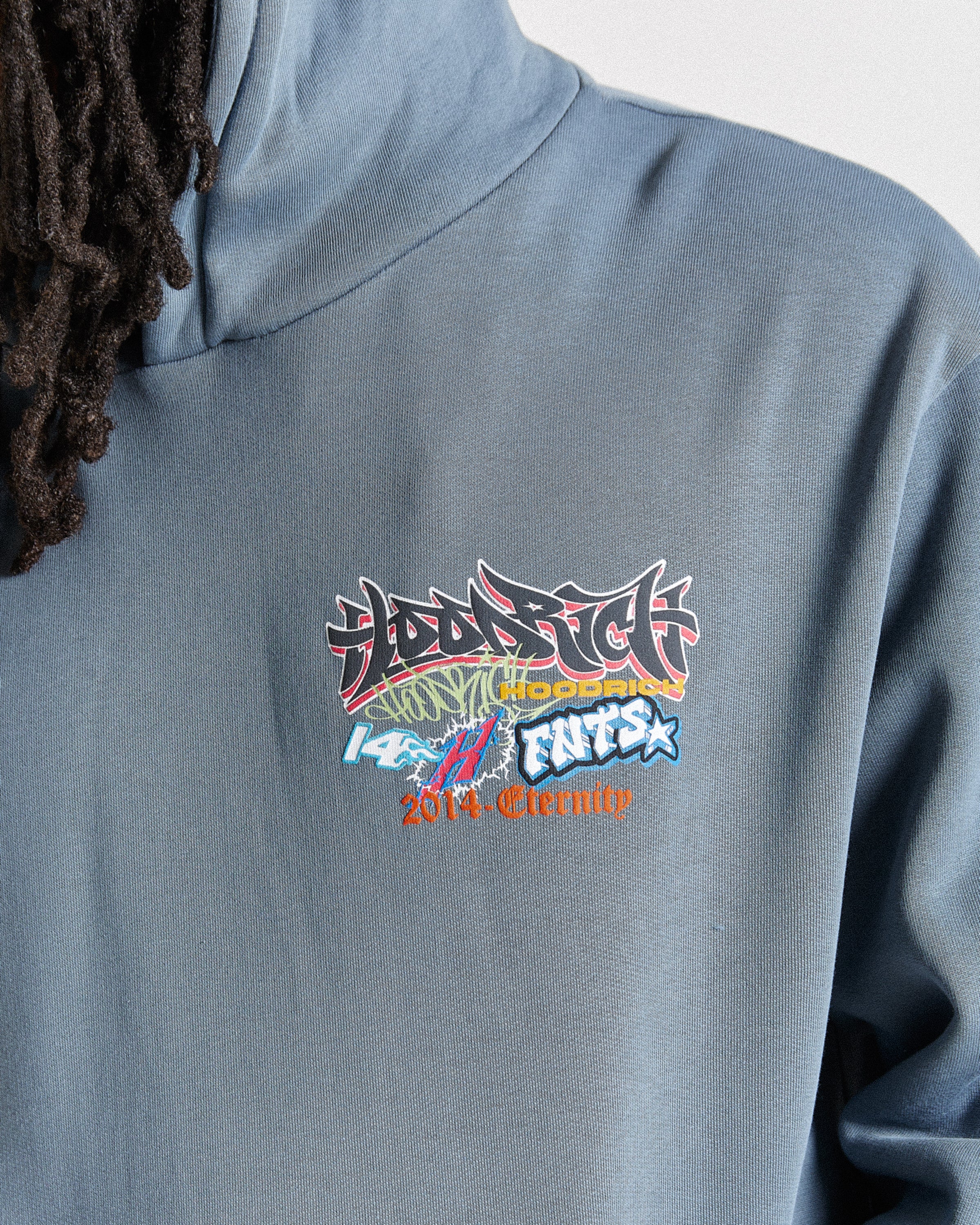 Graff Rave Oversized Hoodie - Grey - Image 6