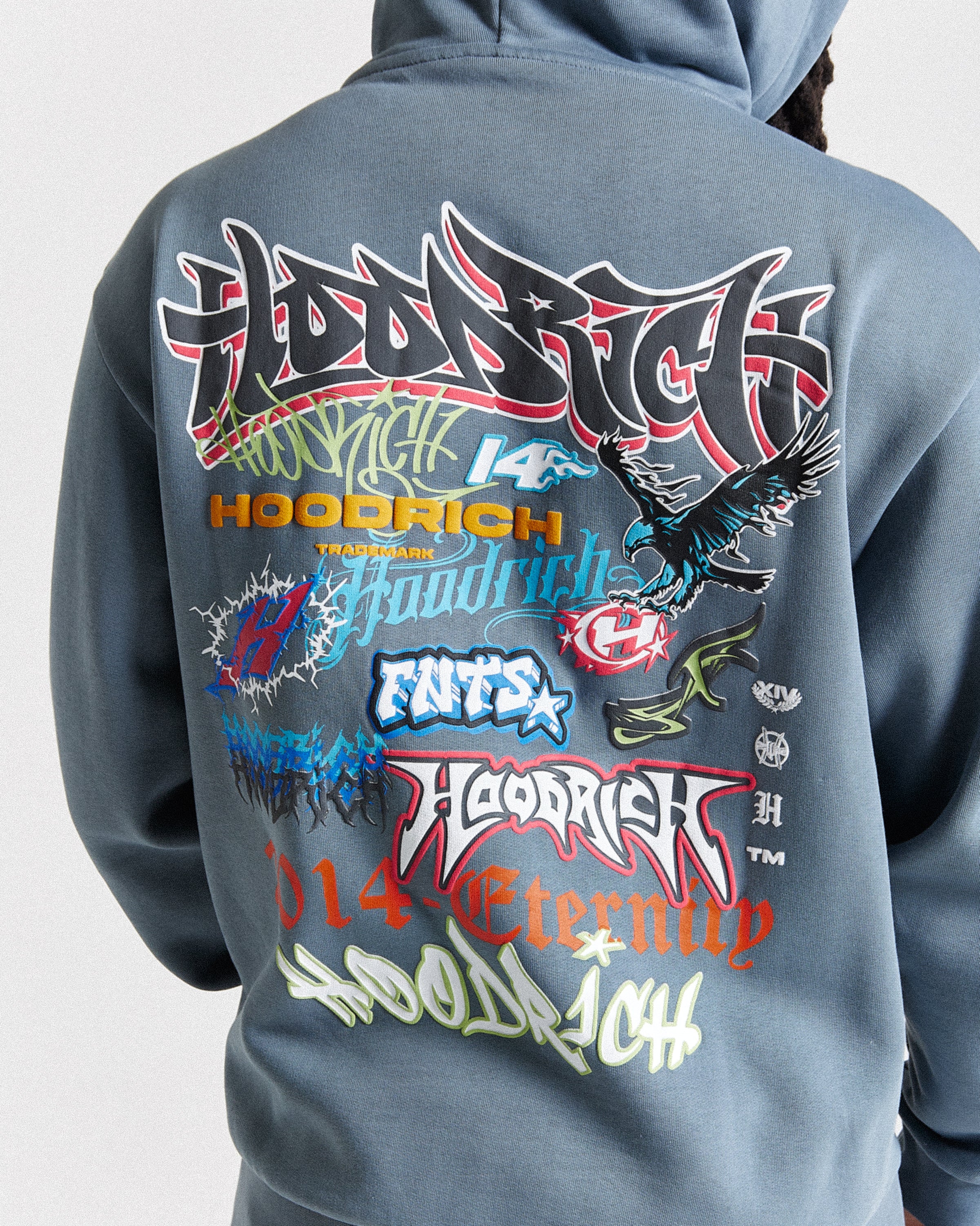 Graff Rave Oversized Hoodie - Grey - Image 7