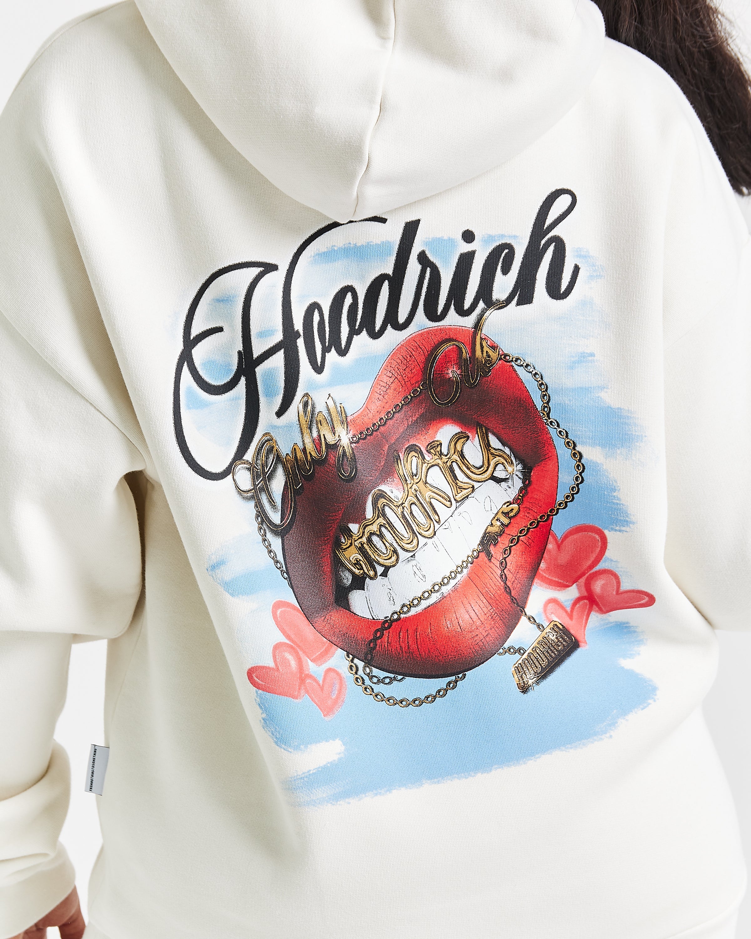 Grillz Oversized Hoodie - White/Red/Blue - Image 3