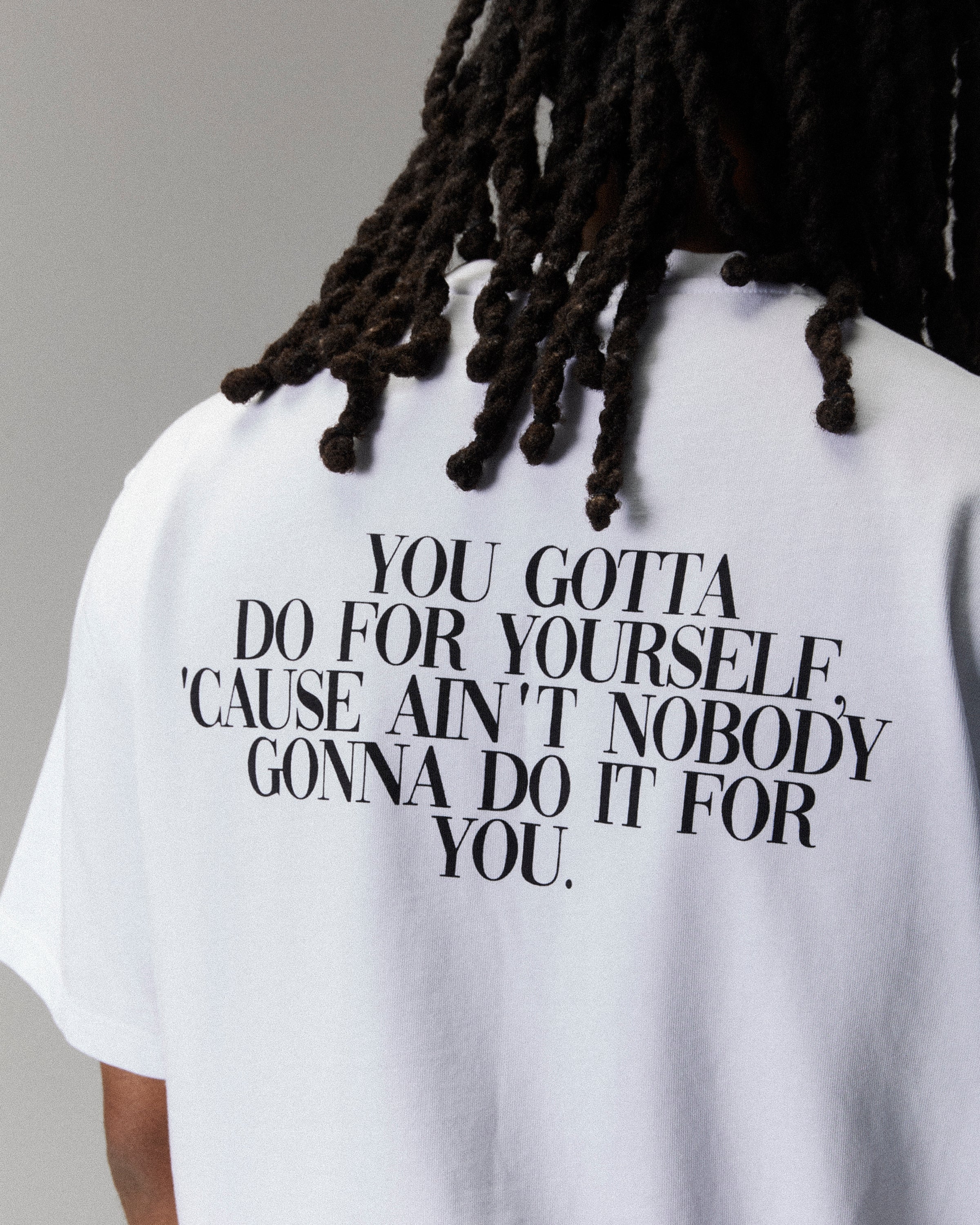 Grit Boyz N The Hood T-Shirt - White/Black - Image 6