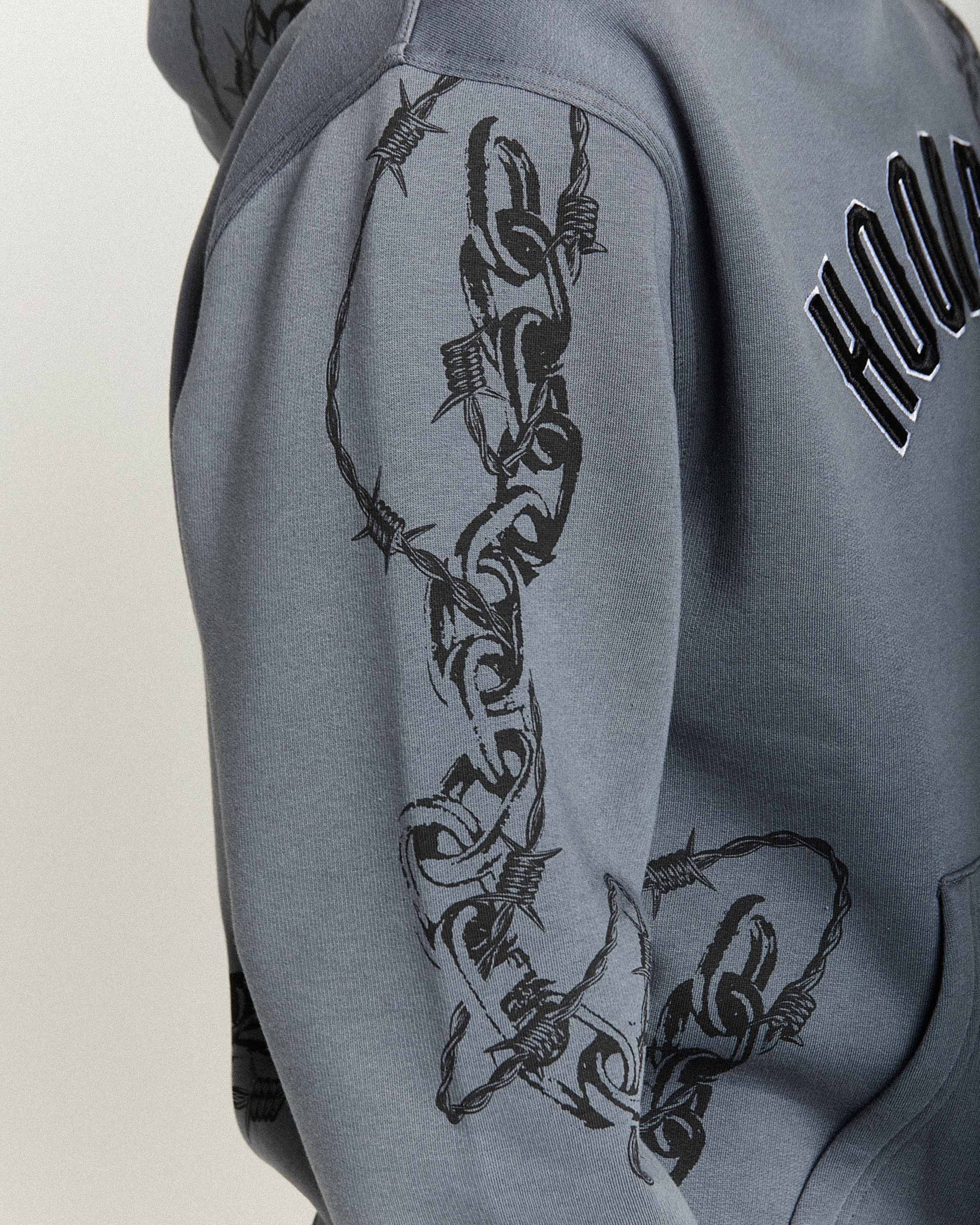 Guepard Oversized Hoodie - Grey/Black/White - Image 6