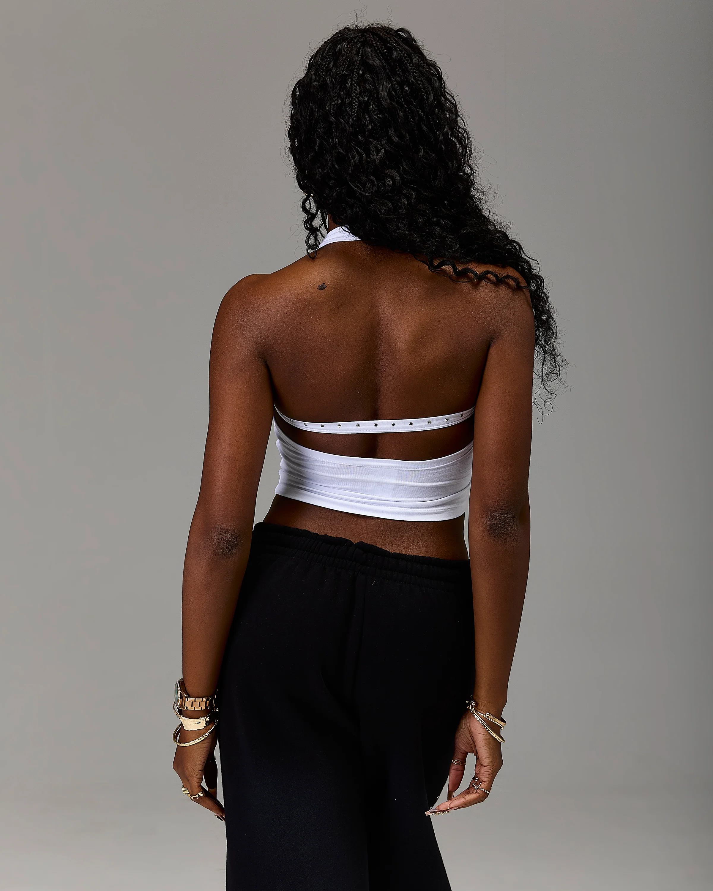 The Winner's Circle Aspen Gothic Halter Top - White - Image 8