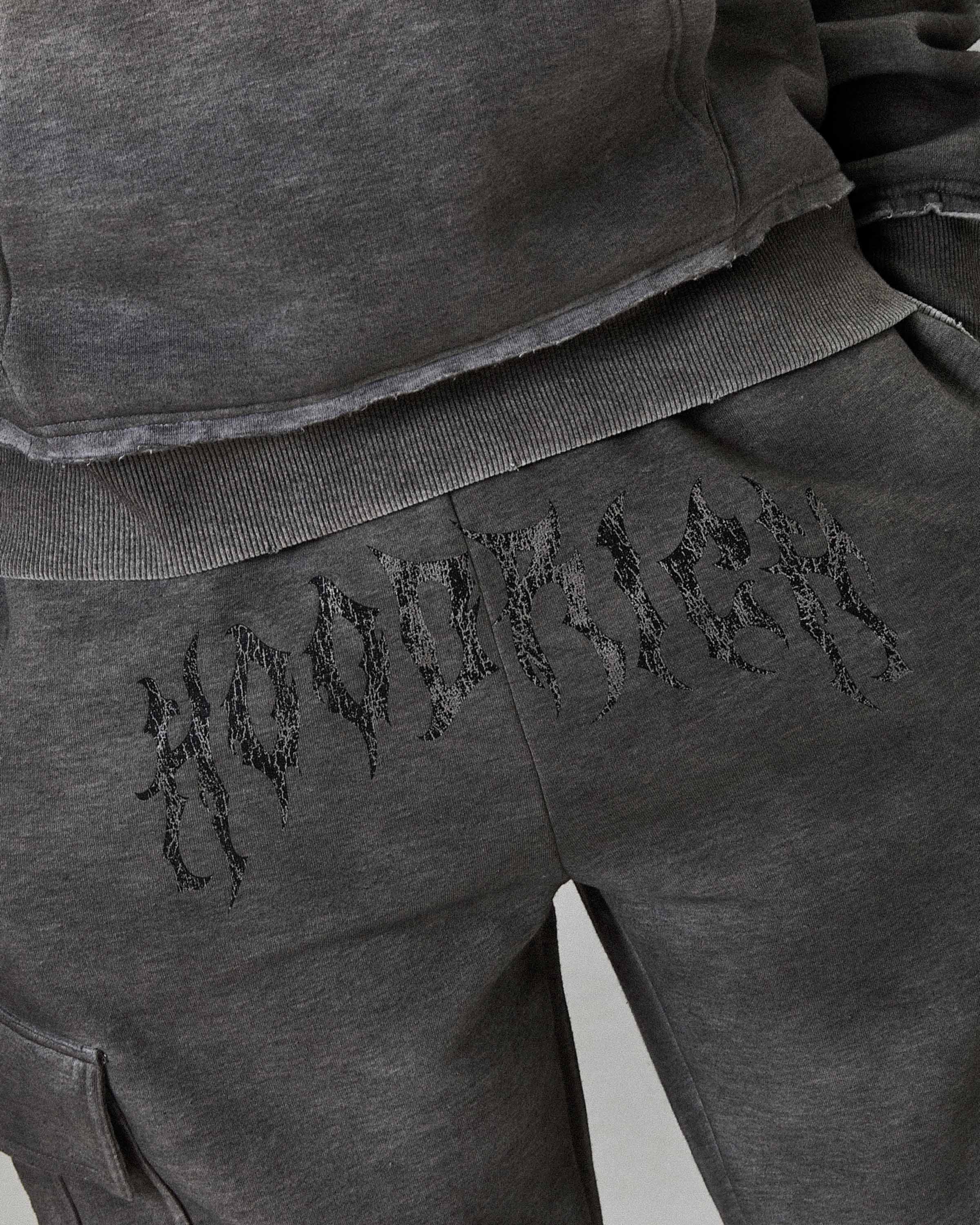 The Winner's Circle Hazy Oversized Open Hem Joggers - Grey - Image 5