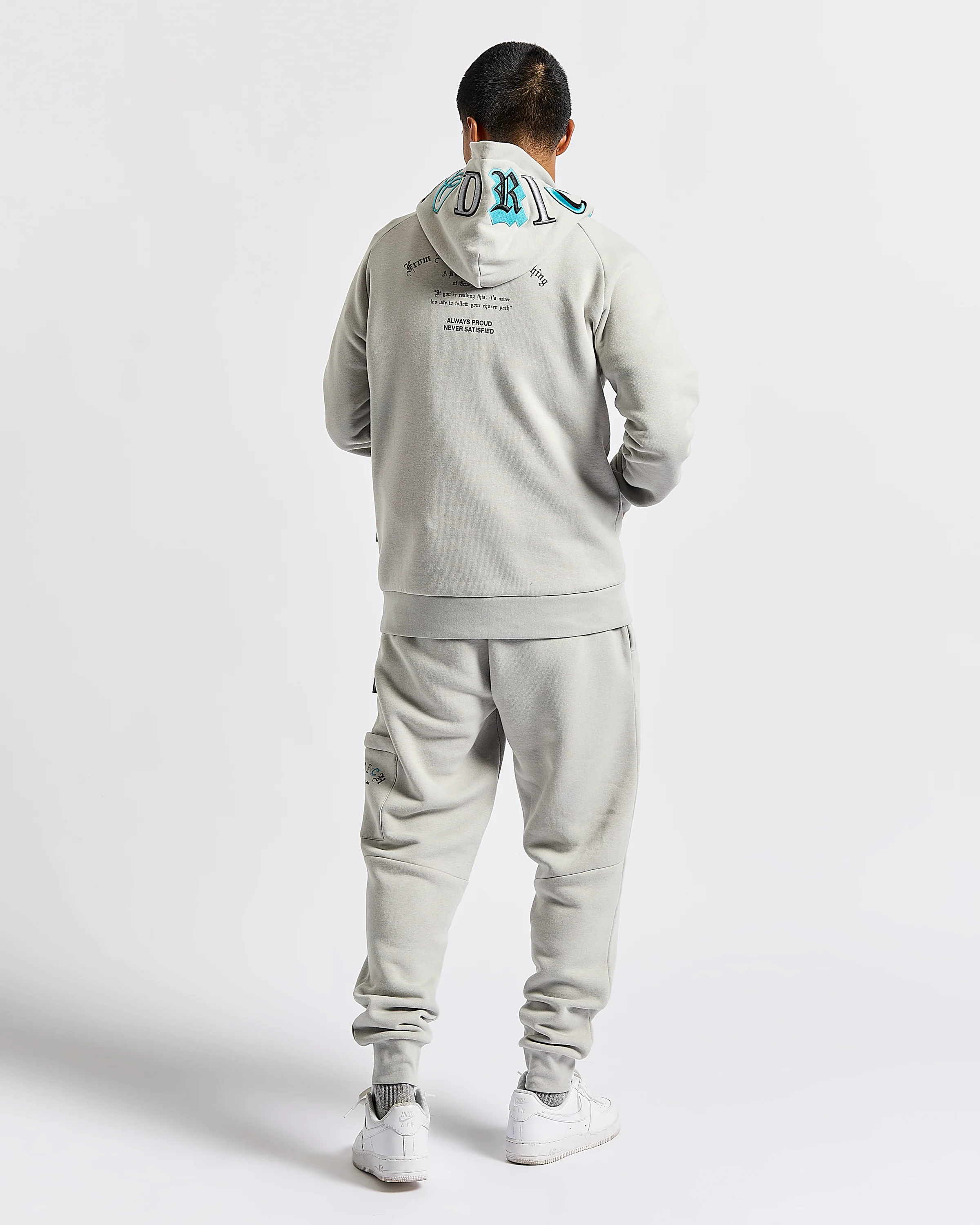 Heat Hoodie - Light Grey/Black/Blue - Image 10