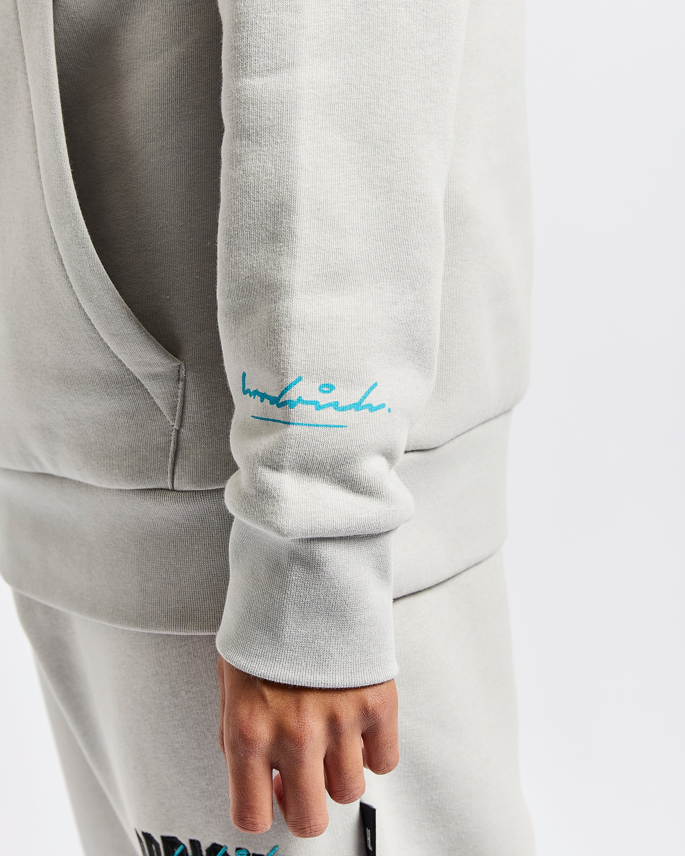 Heat Hoodie - Light Grey/Black/Blue - Image 7