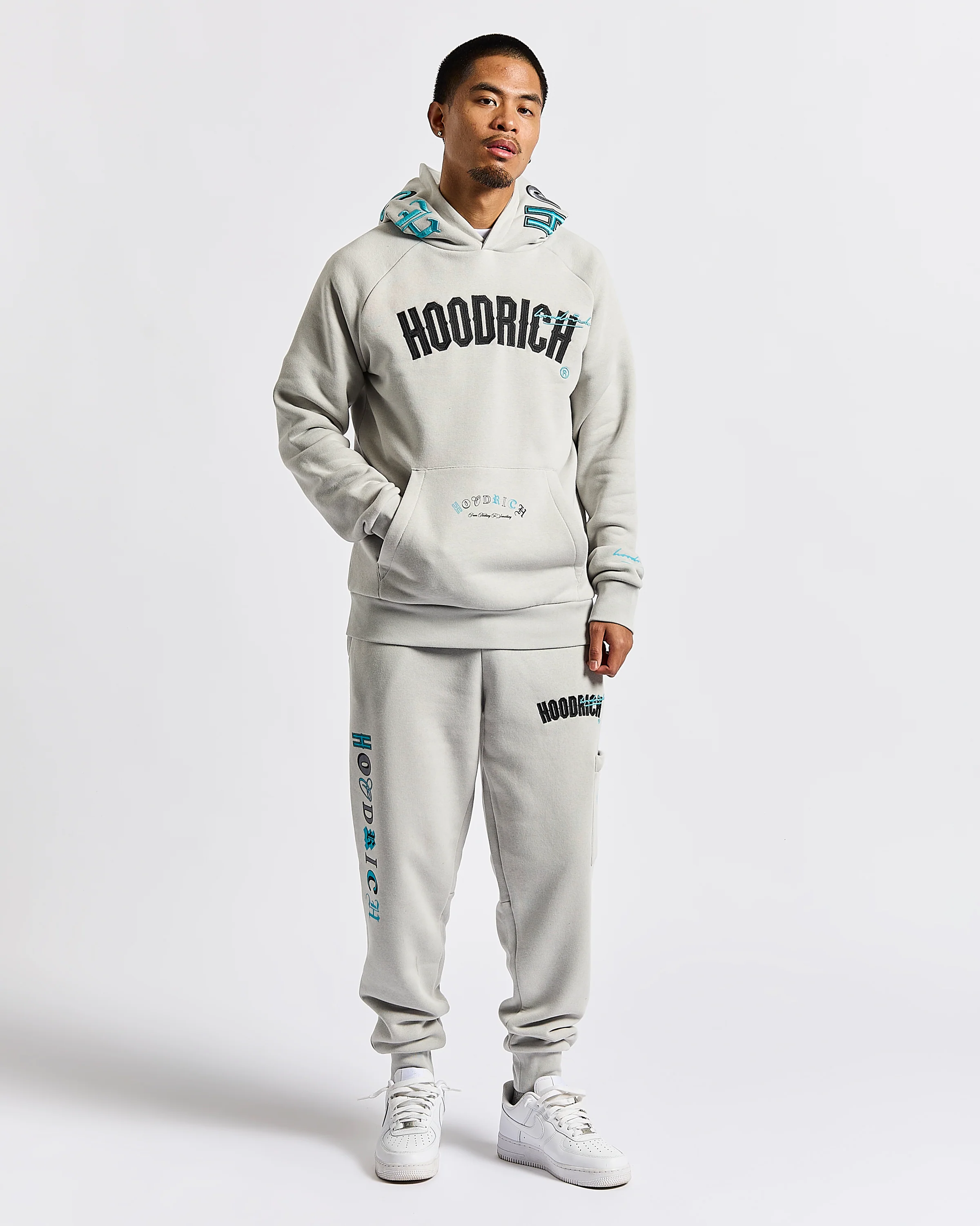 Heat Hoodie - Light Grey/Black/Blue - Image 9