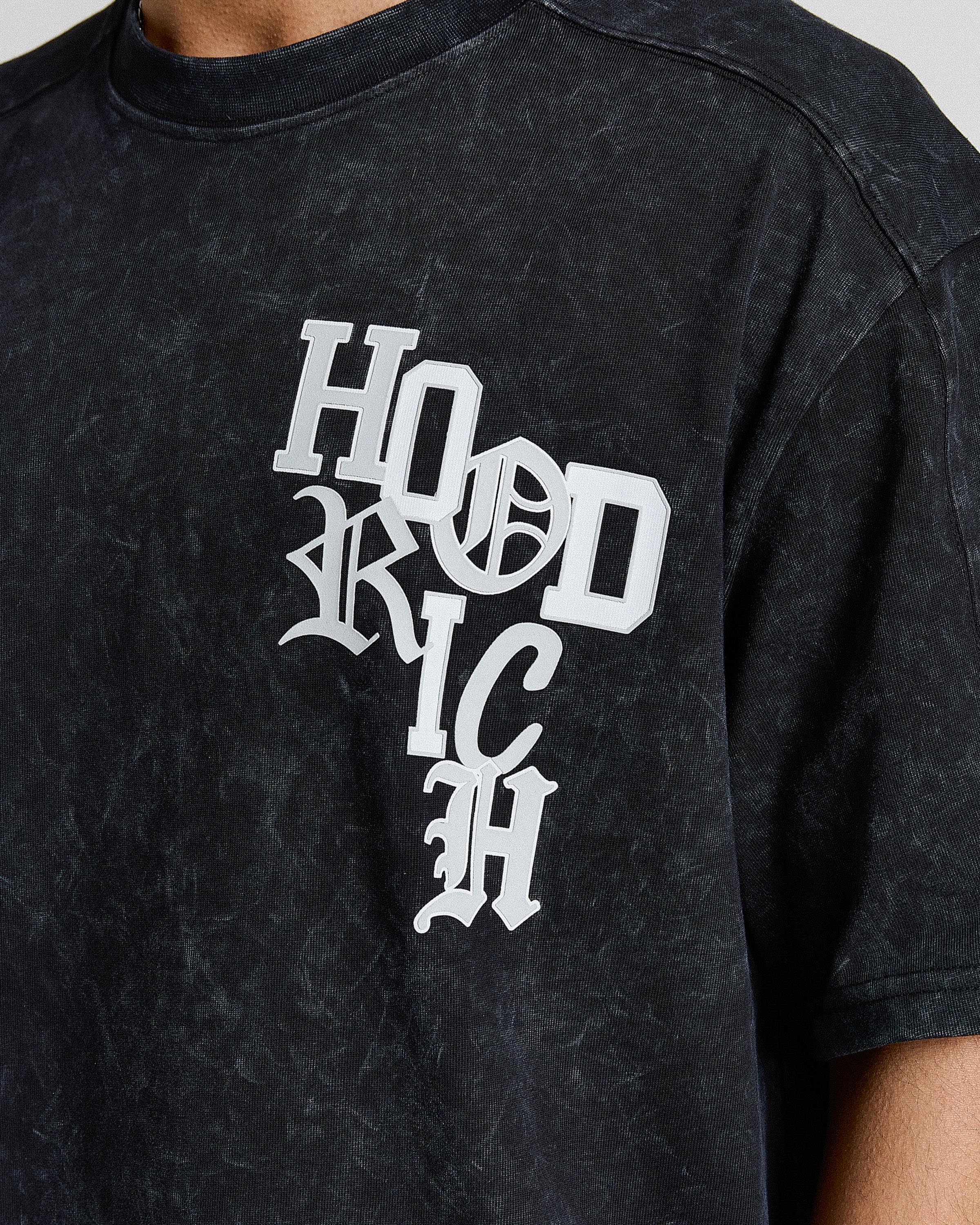 Heritage Oversized T-Shirt - Black Wash/White - Image 10