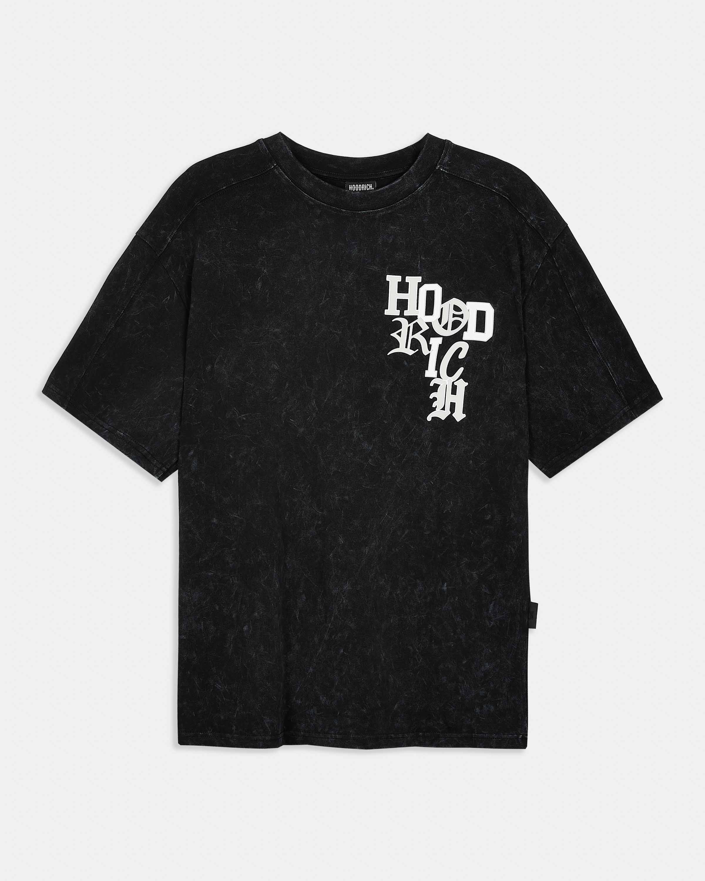 Heritage Oversized T-Shirt - Black Wash/White - Image 4