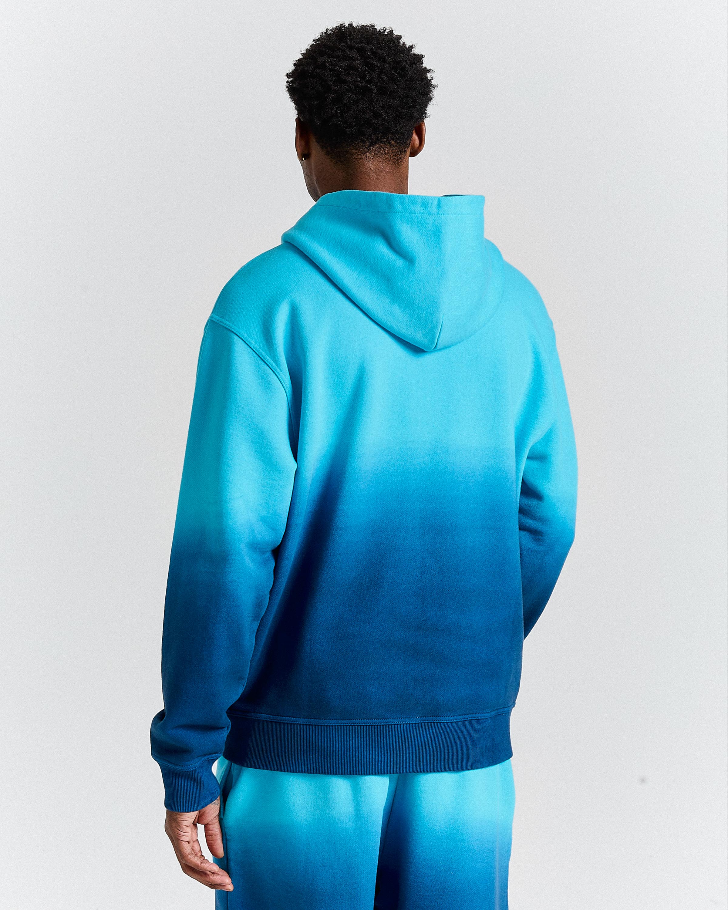 The Winner's Circle Horizon Oversized Zip Hoodie - Blue Ombre - Image 2