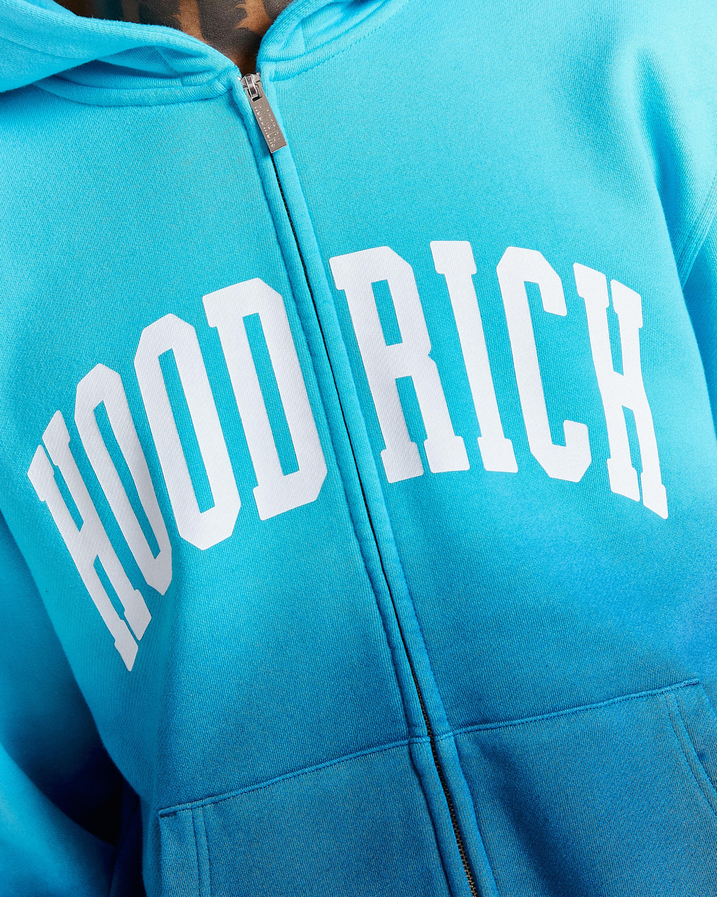 The Winner's Circle Horizon Oversized Zip Hoodie - Blue Ombre - Image 3