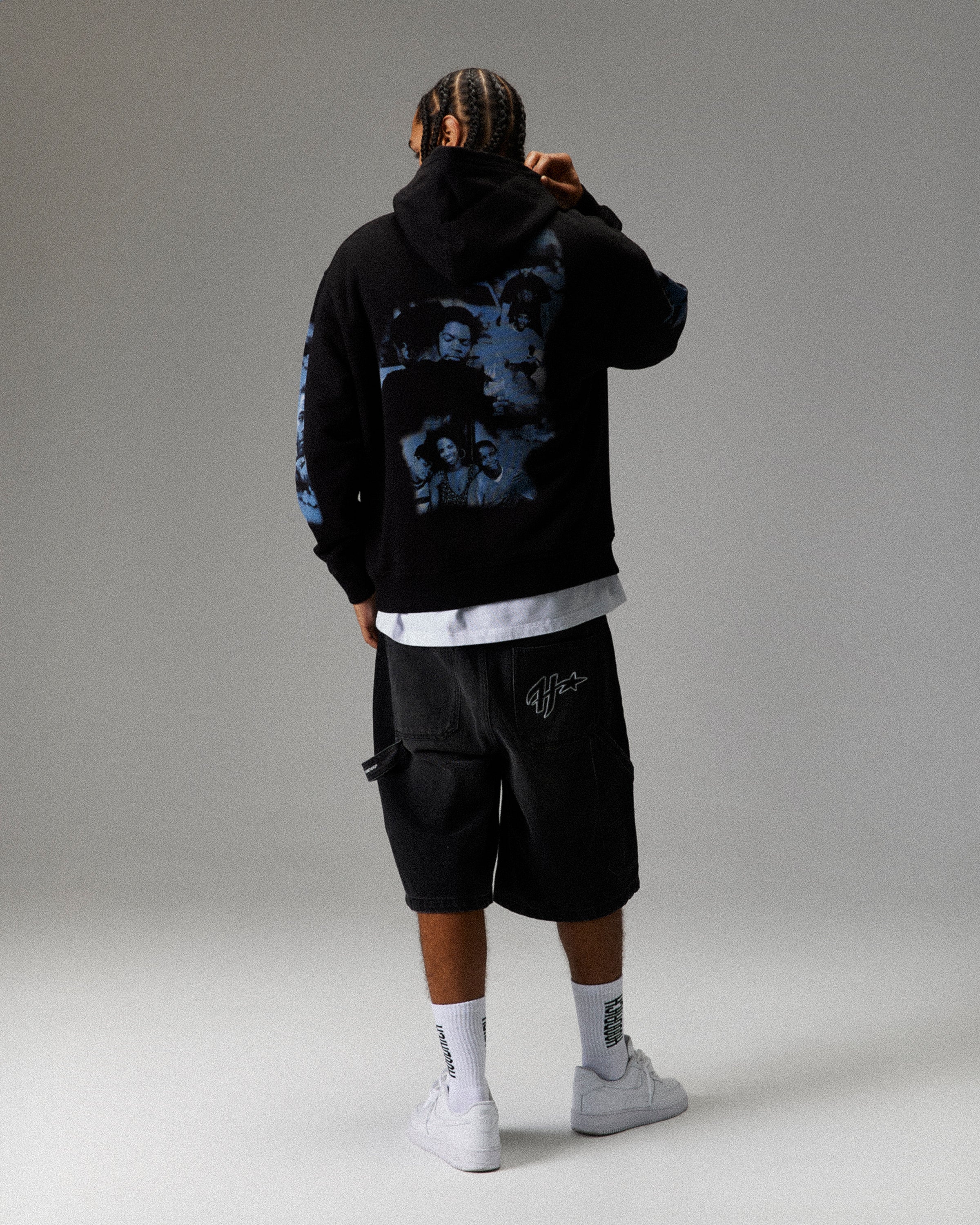 Hustle Boyz N The Hood Hoodie - Black/Blue - Image 5
