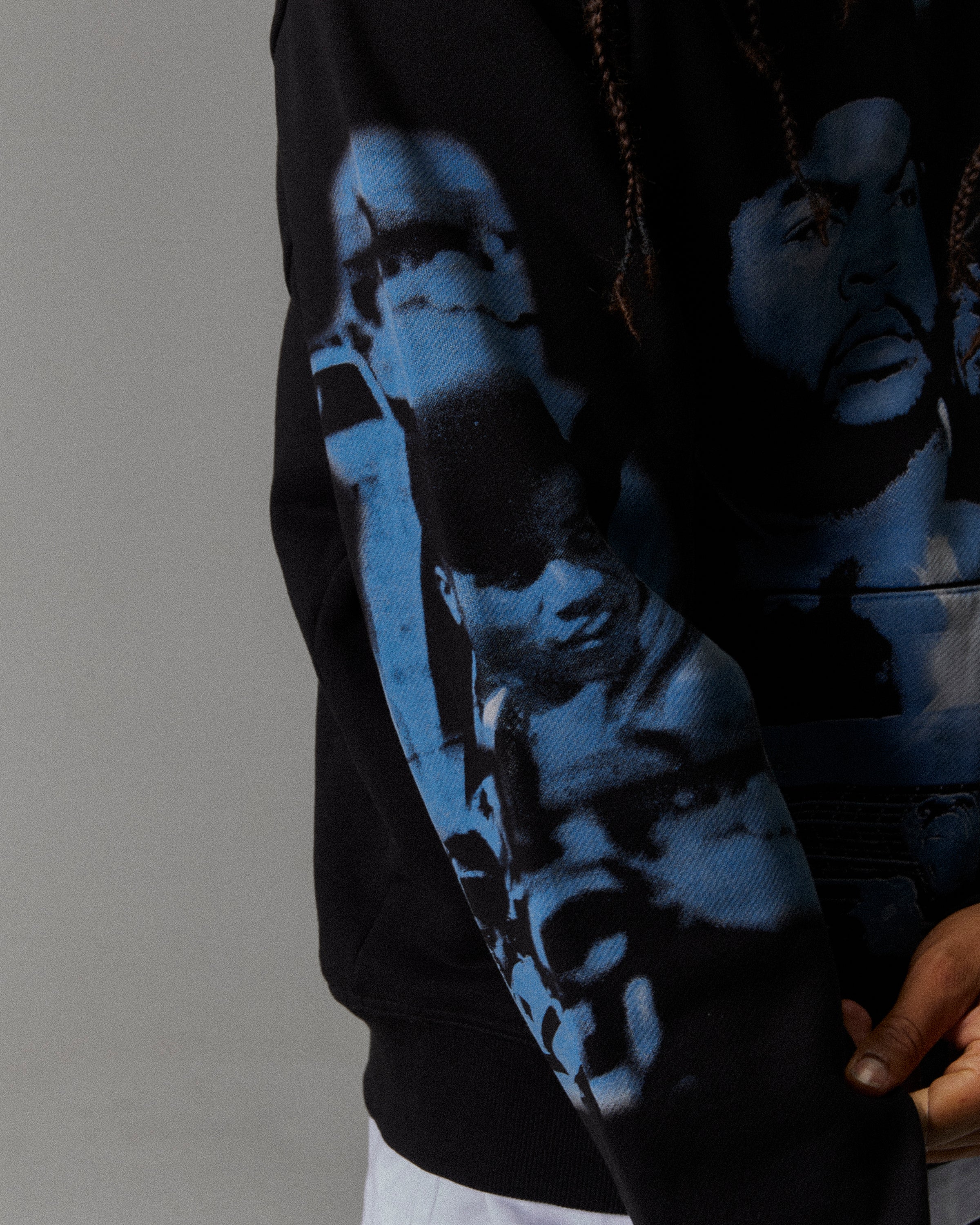 Hustle Boyz N The Hood Hoodie - Black/Blue - Image 8