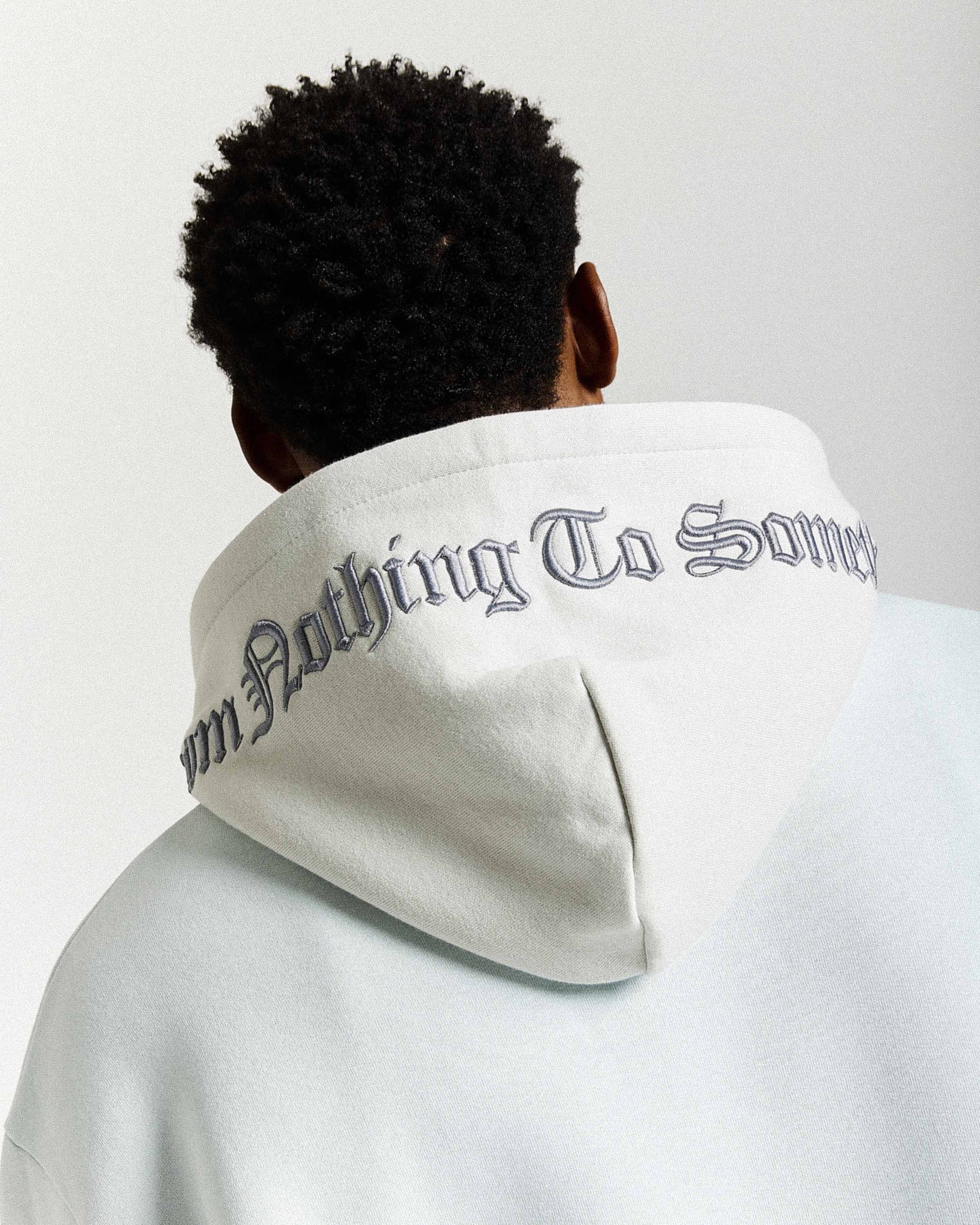Inkline Oversized Hoodie - Grey/White - Image 2