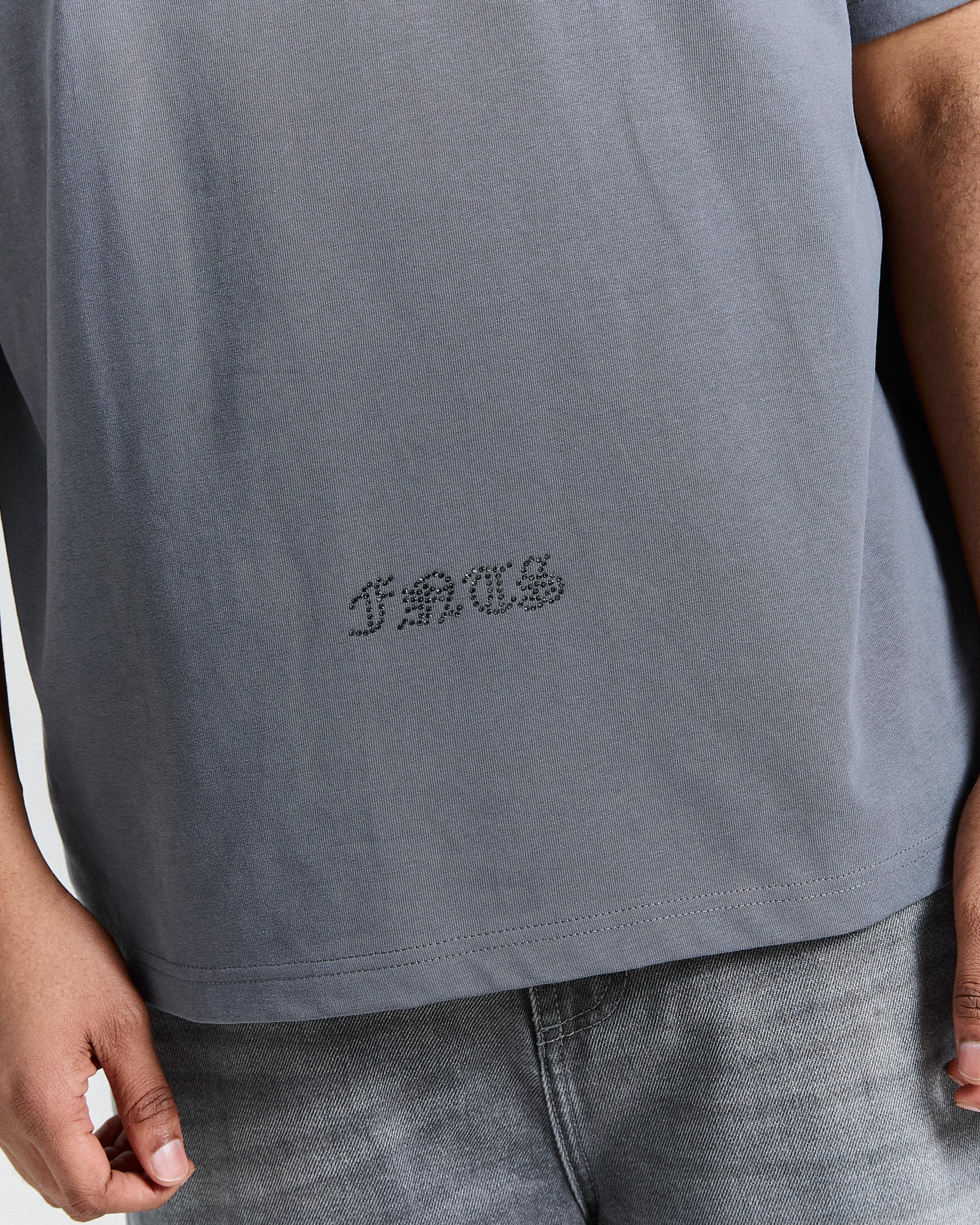 Inkline Oversized T-Shirt - Grey/Black - Image 6