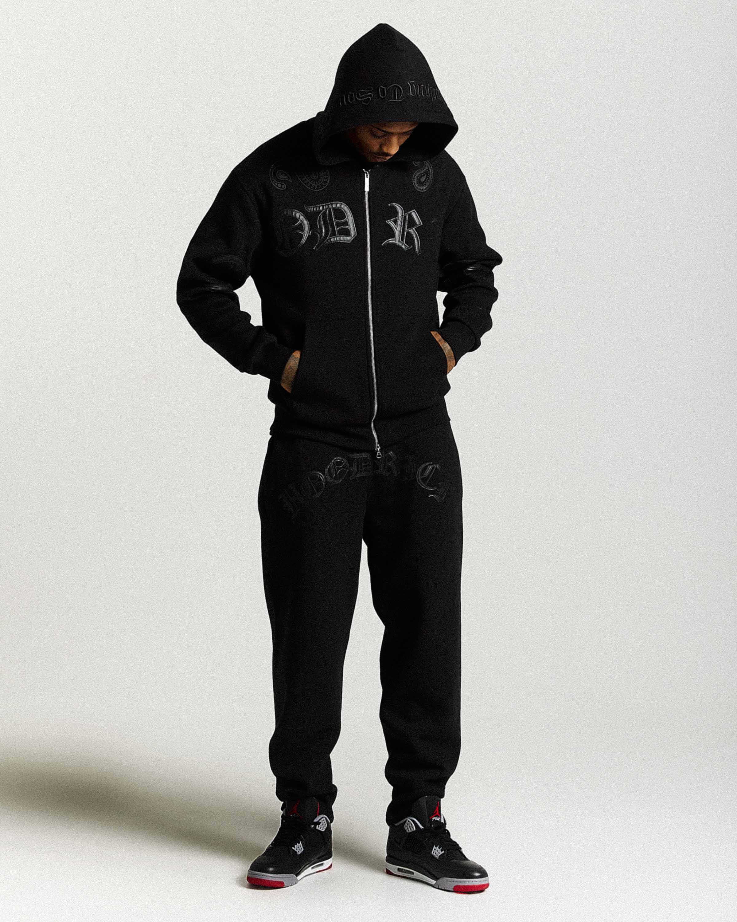 Inkline Oversized Zip Hoodie - Black - Image 13