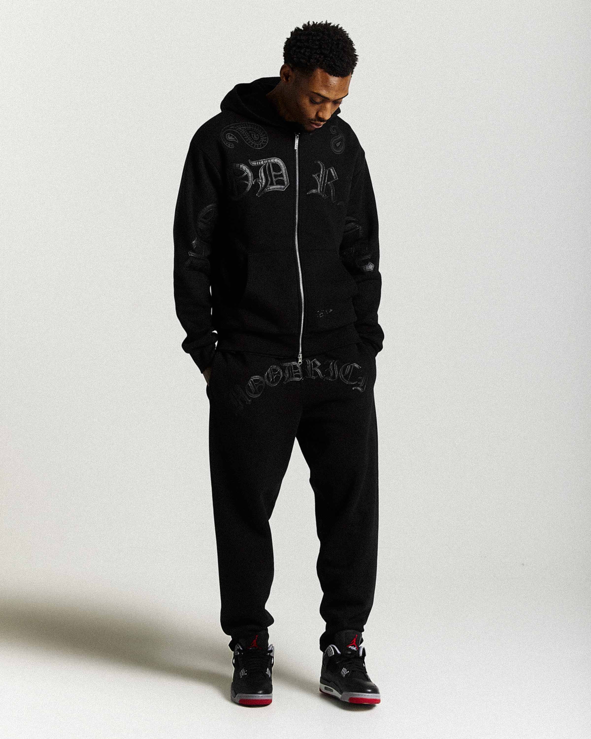 Inkline Oversized Zip Hoodie - Black - Image 15
