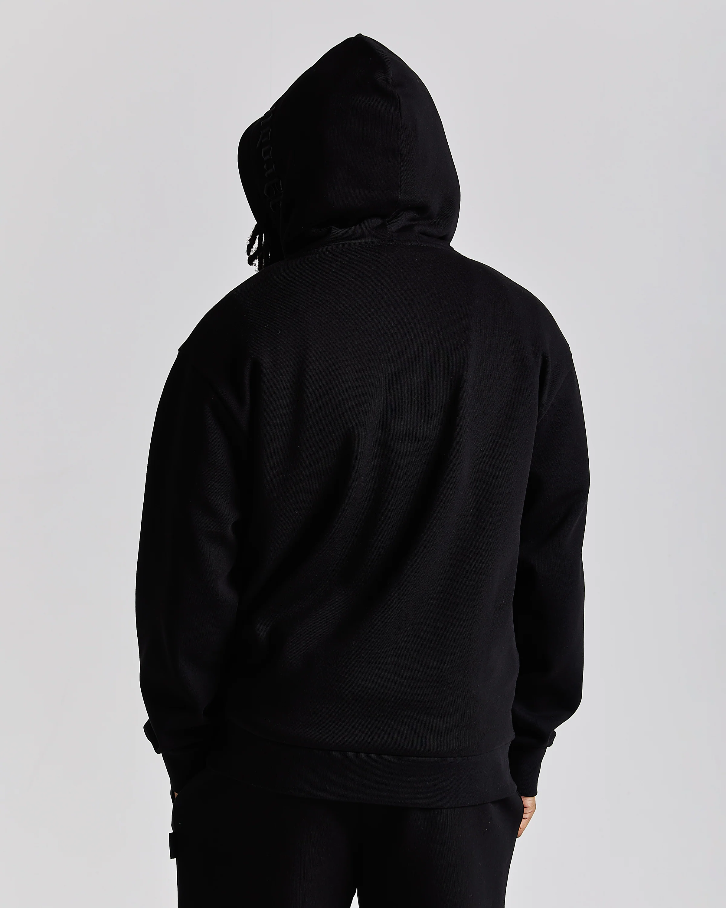 Iron Oversized Zip Hoodie - Black/Grey/White - Image 6