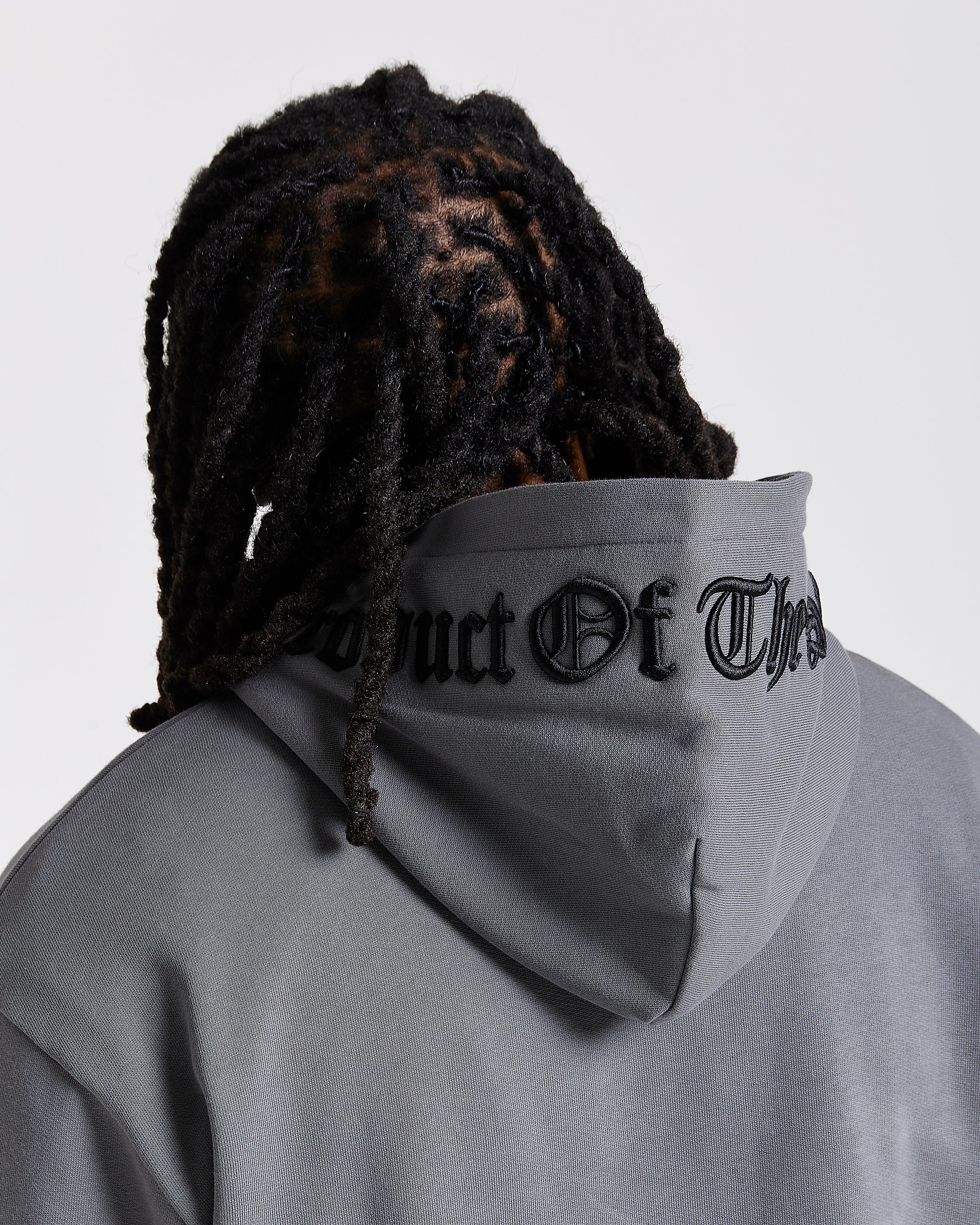 Iron Oversized Hoodie - Grey/Rhinestones - Image 2