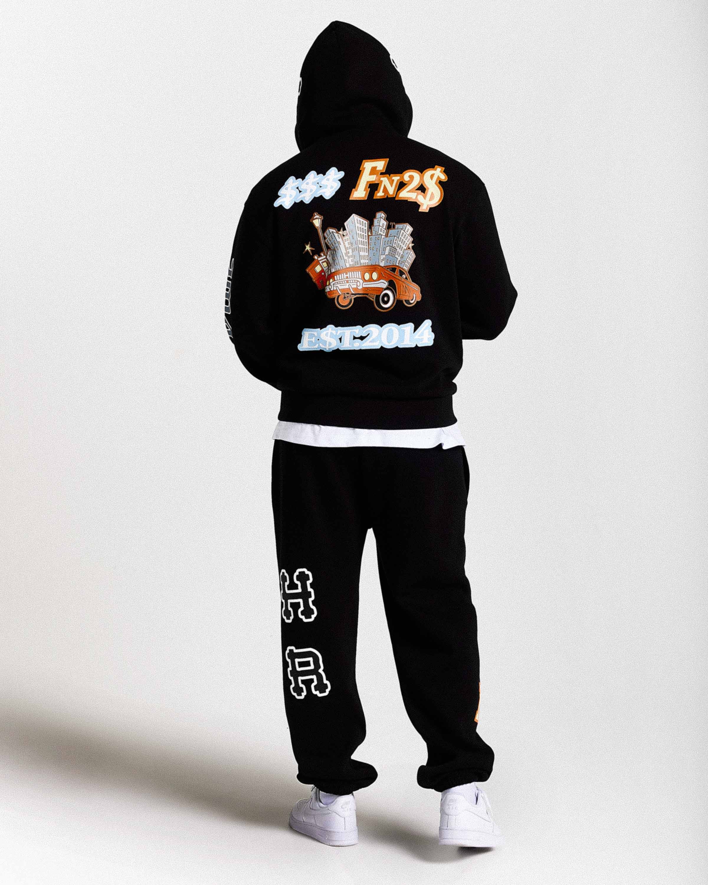 Loony Oversized Joggers - Black/White - Image 4