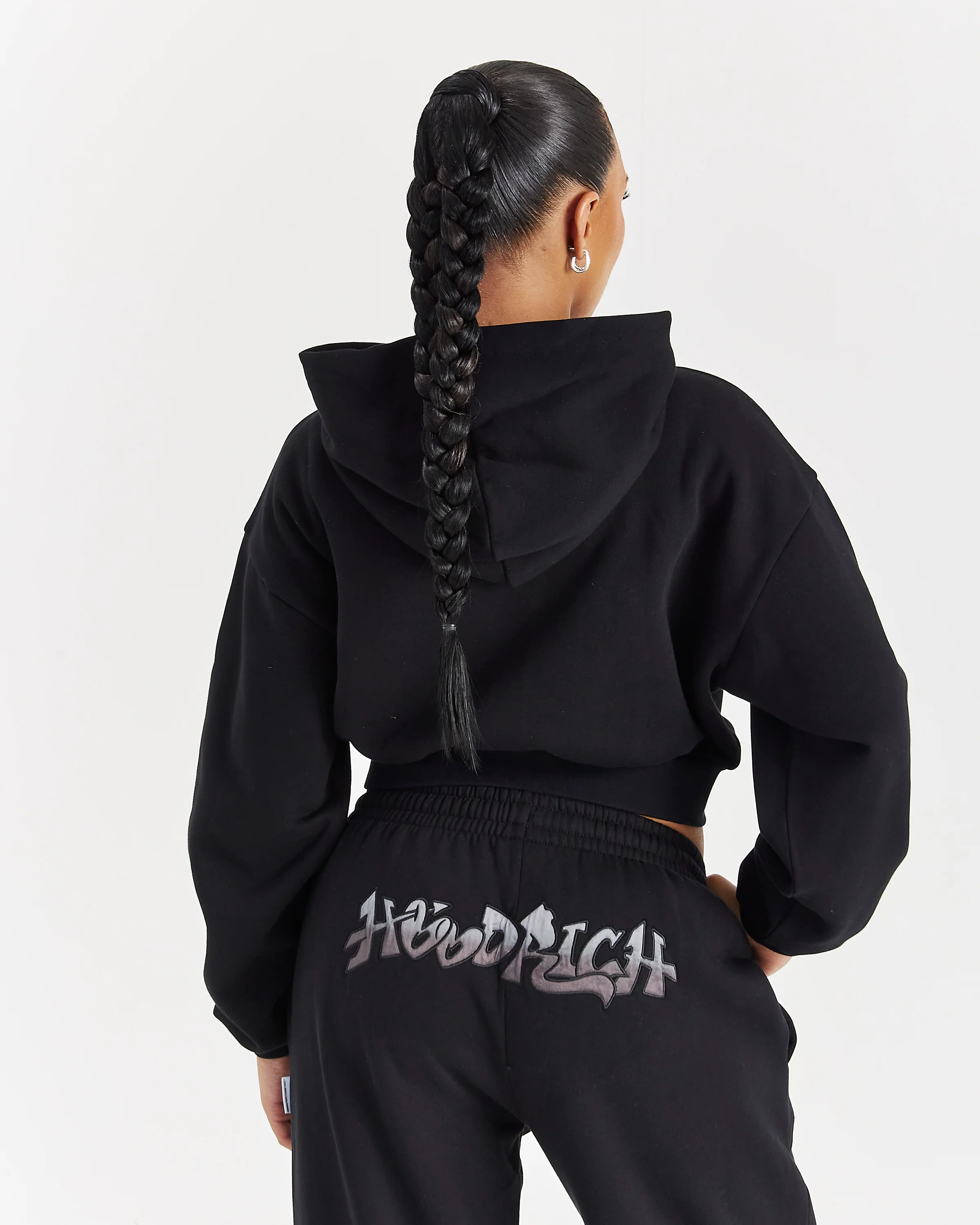Lucky Boxy Hoodie - Black/Grey - Image 3