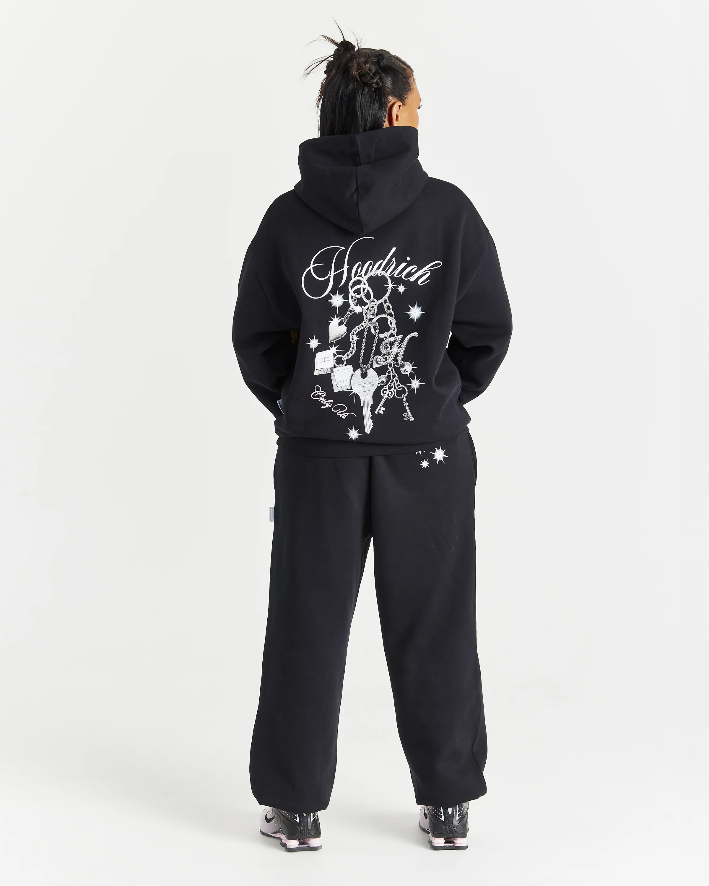 Lyra Oversized Joggers - Black/Rhinestone/Pink - Image 6