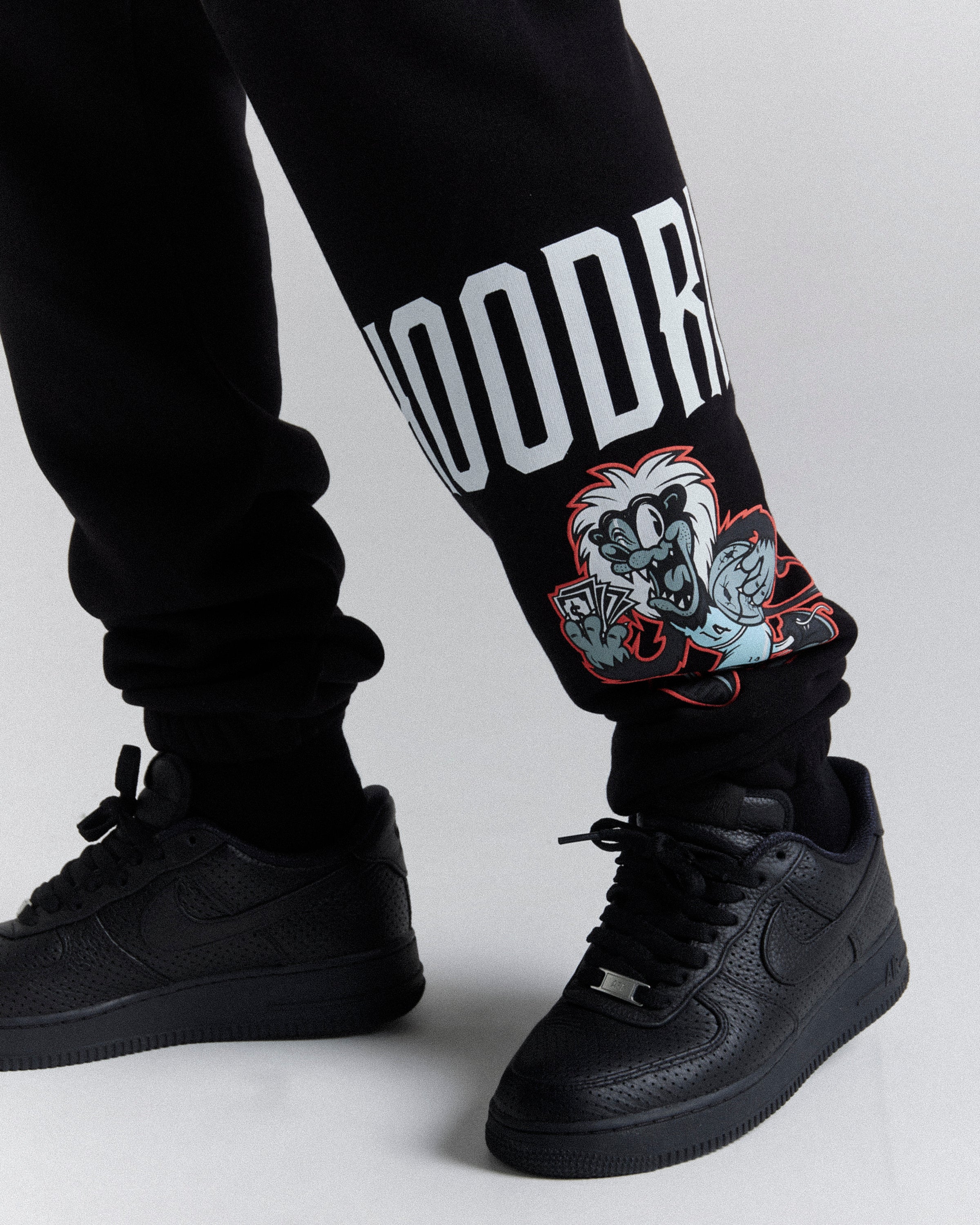 Menace Joggers - Black/White/Red - Image 4