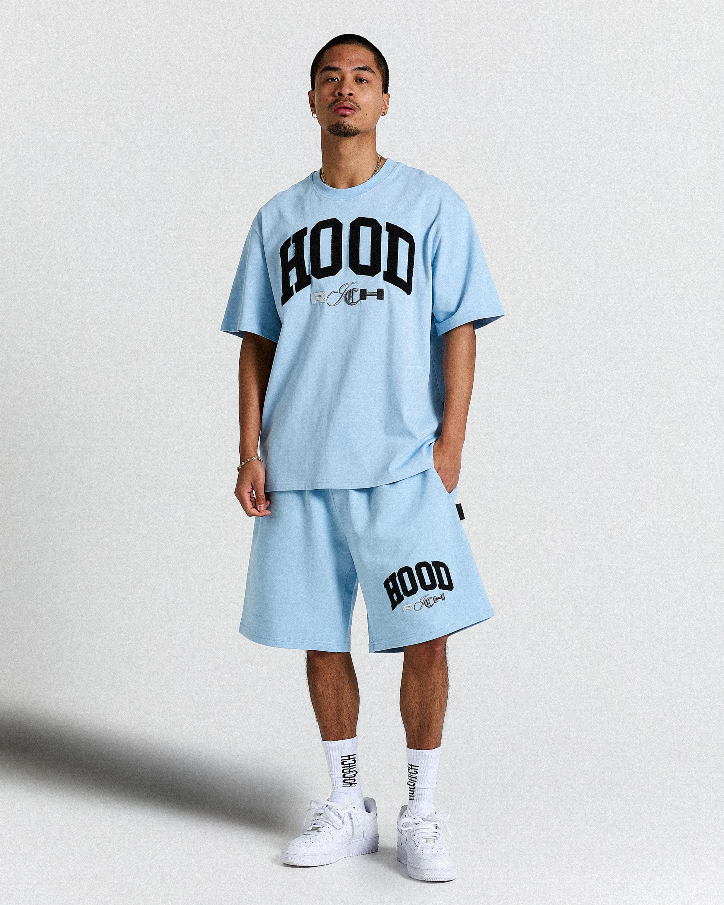 Merit Oversized Shorts - Blue/Black/White - Image 3