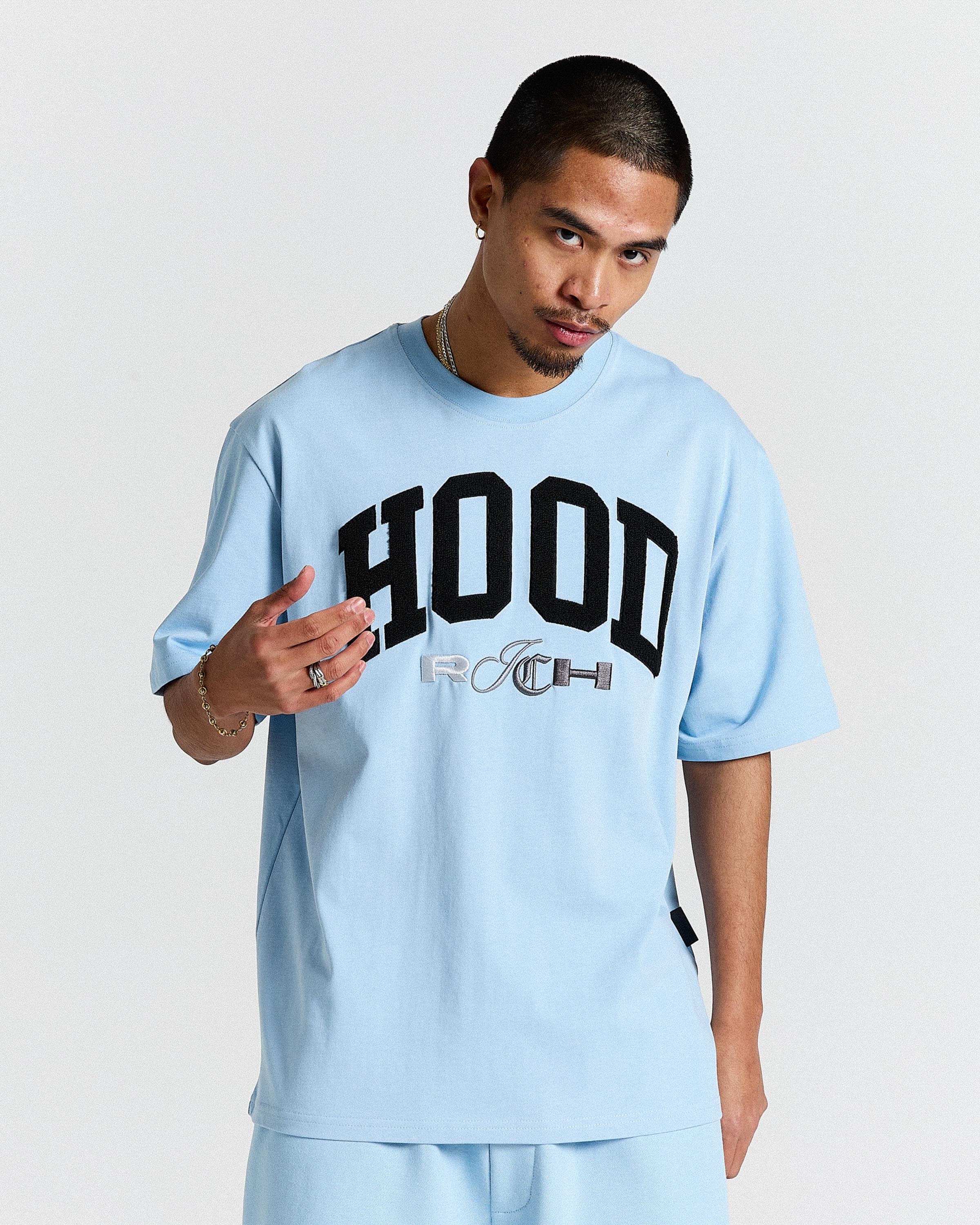 Merit Oversized T-Shirt - Blue/Black