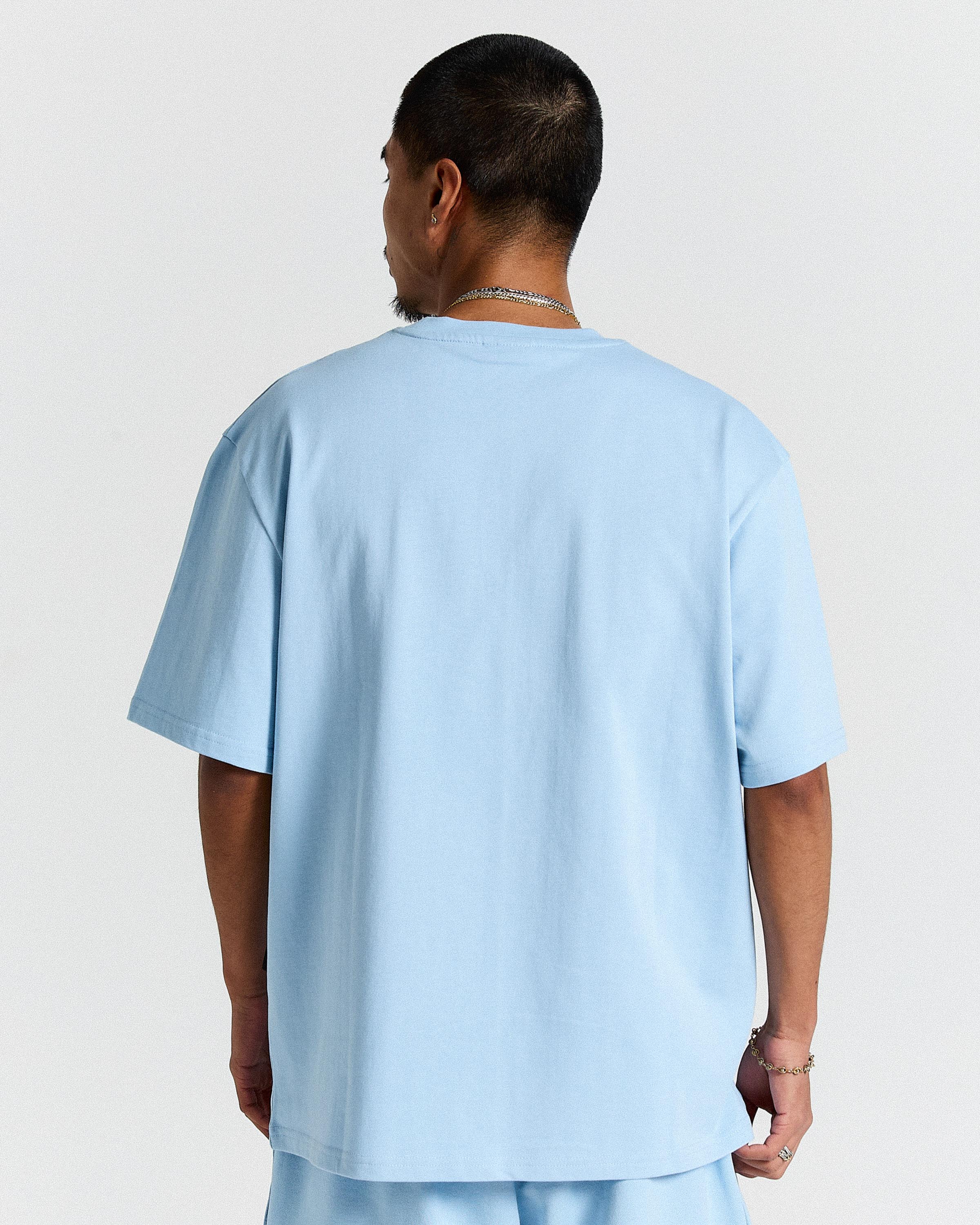 Merit Oversized T-Shirt - Blue/Black - Image 6