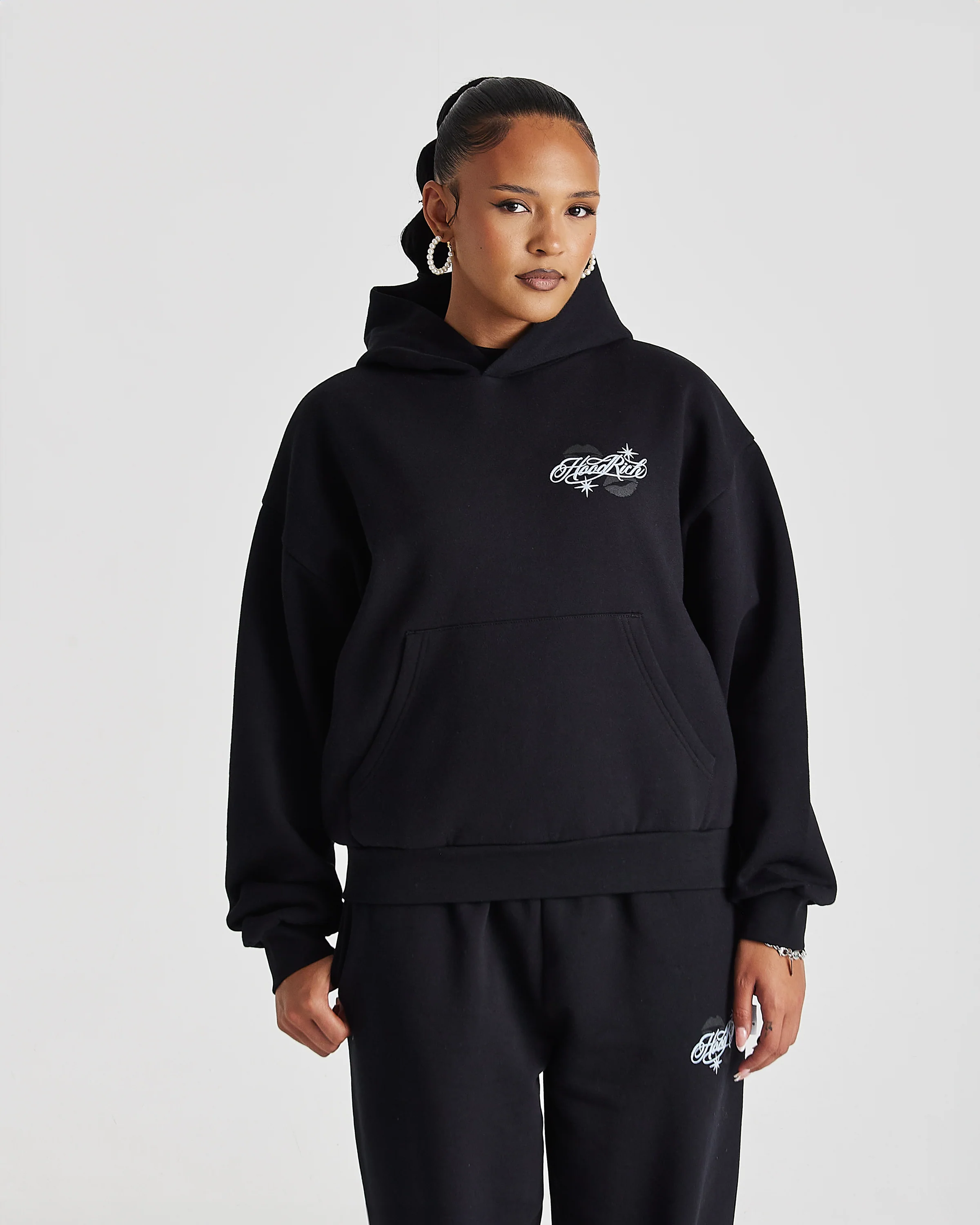 Vision Mid Length Hoodie - Black - Image 3