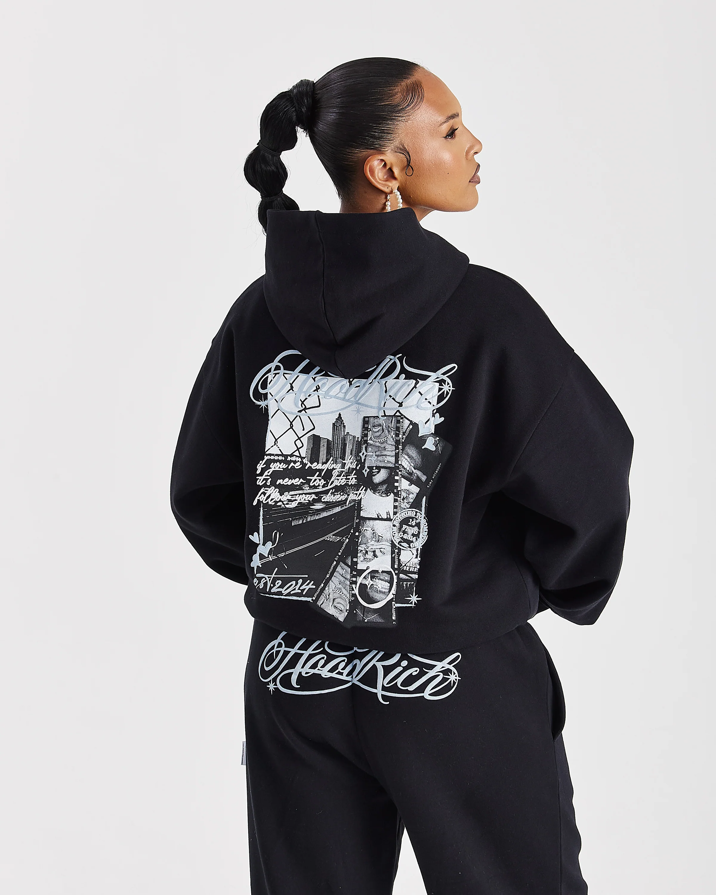 Vision Mid Length Hoodie - Black - Image 8
