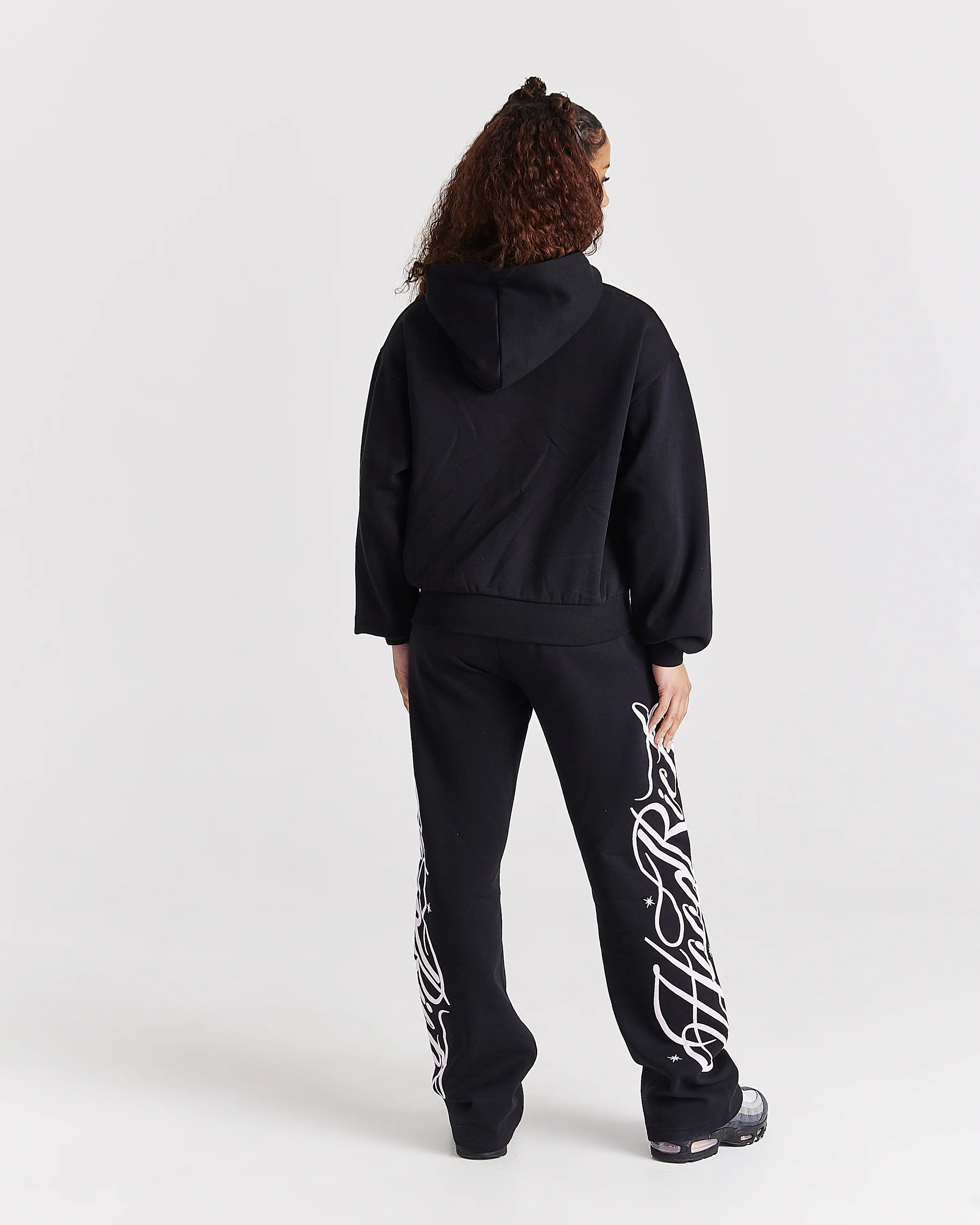 Solace Mid Length Hoodie - Black/Pink - Image 6
