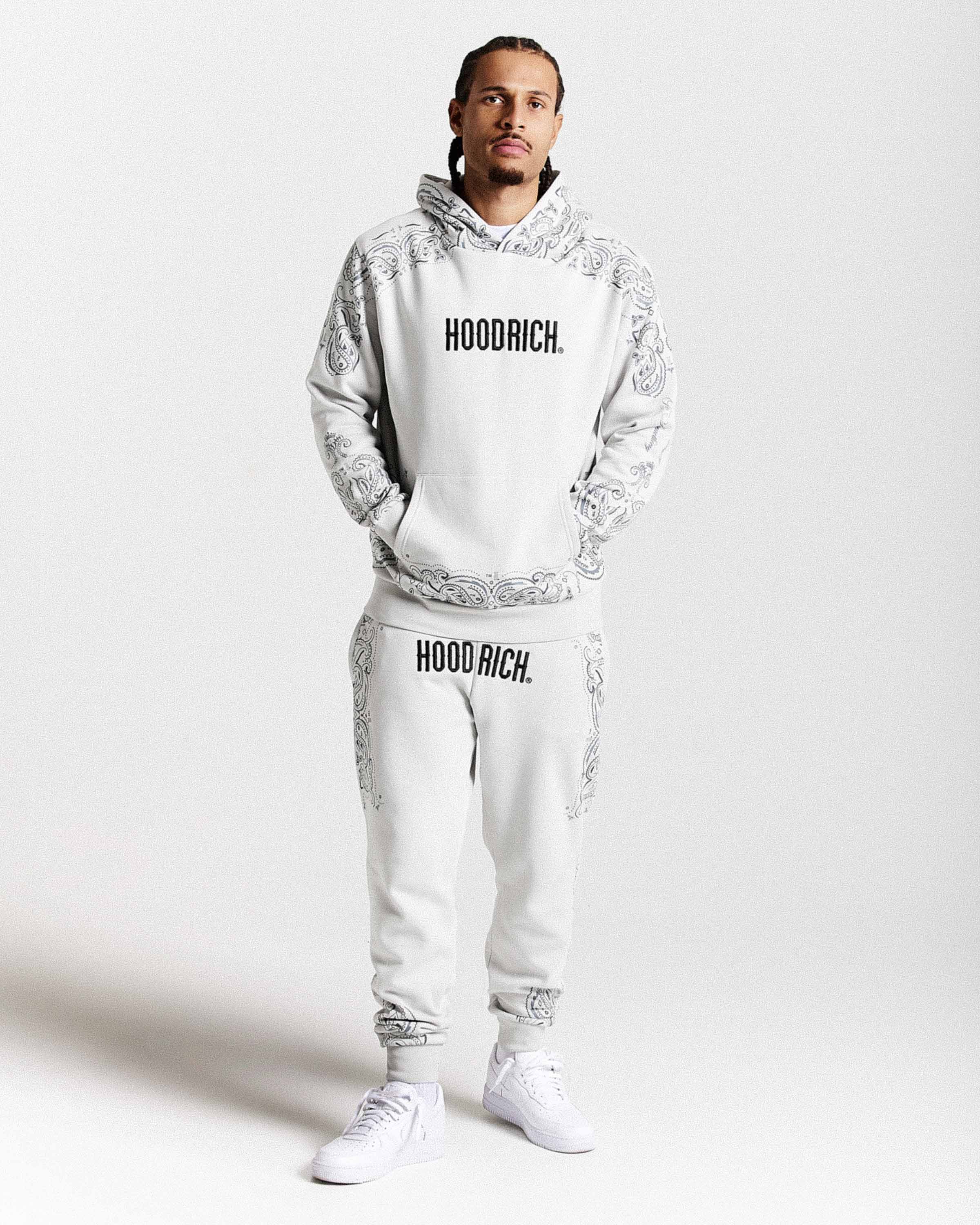 Motif Hoodie - Light Grey/Black - Image 9