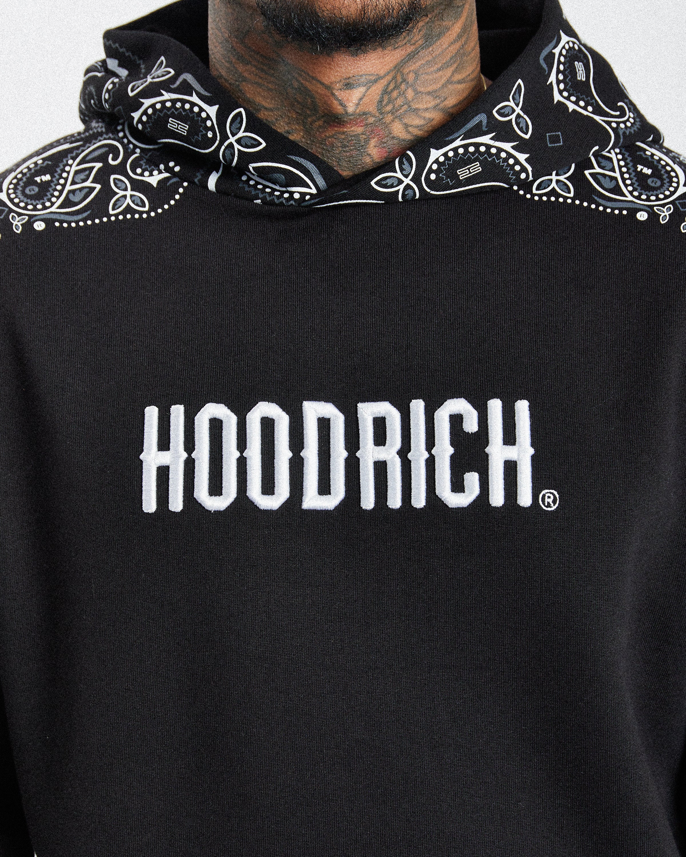 Motif Hoodie - Black/White/Grey - Image 3
