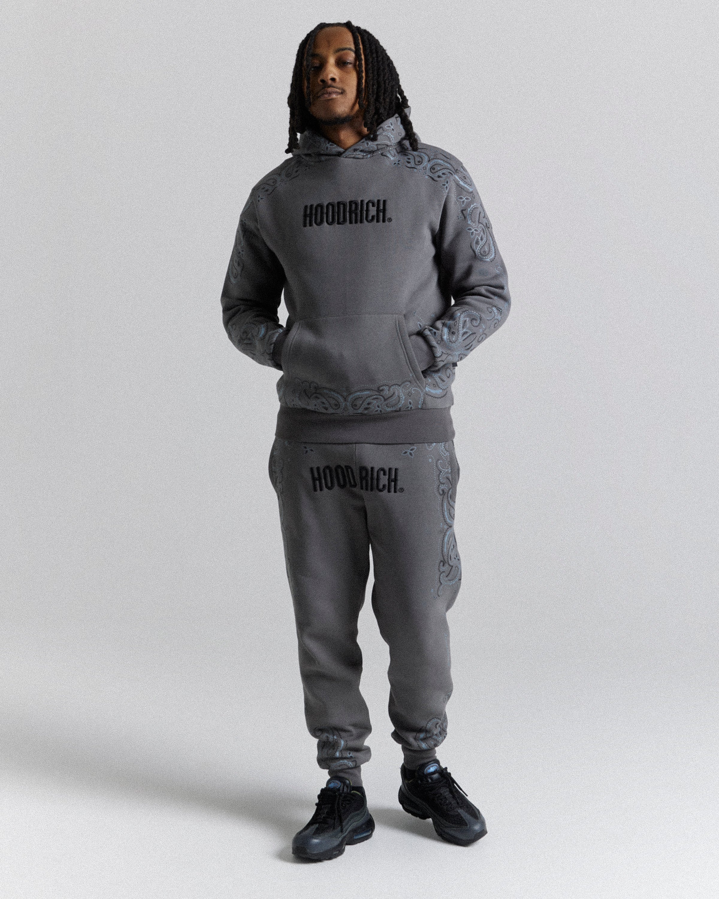 Motif Hoodie - Dark Grey/Black - Image 3