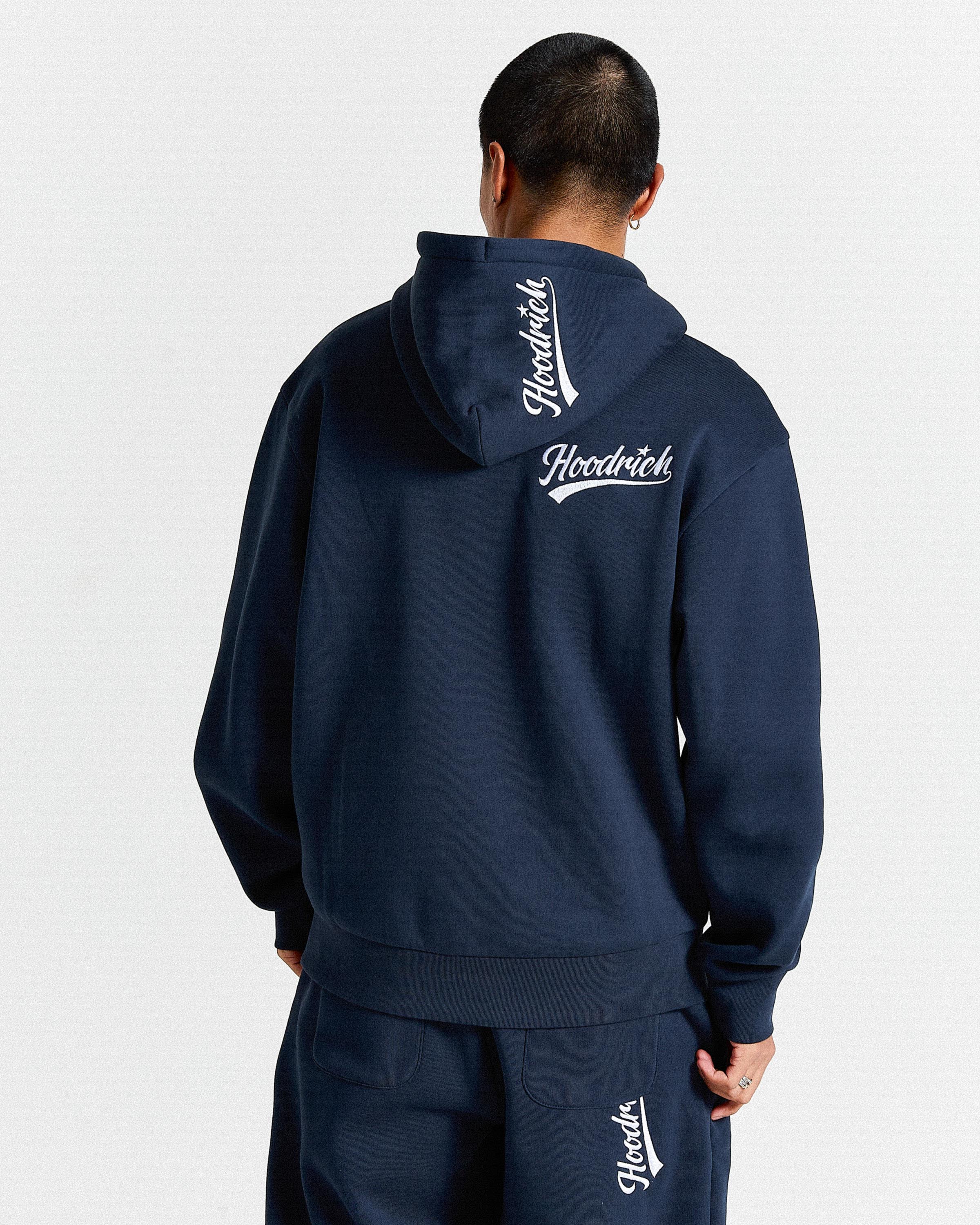 Multi Stade Oversized Hoodie - Navy/White - Image 6
